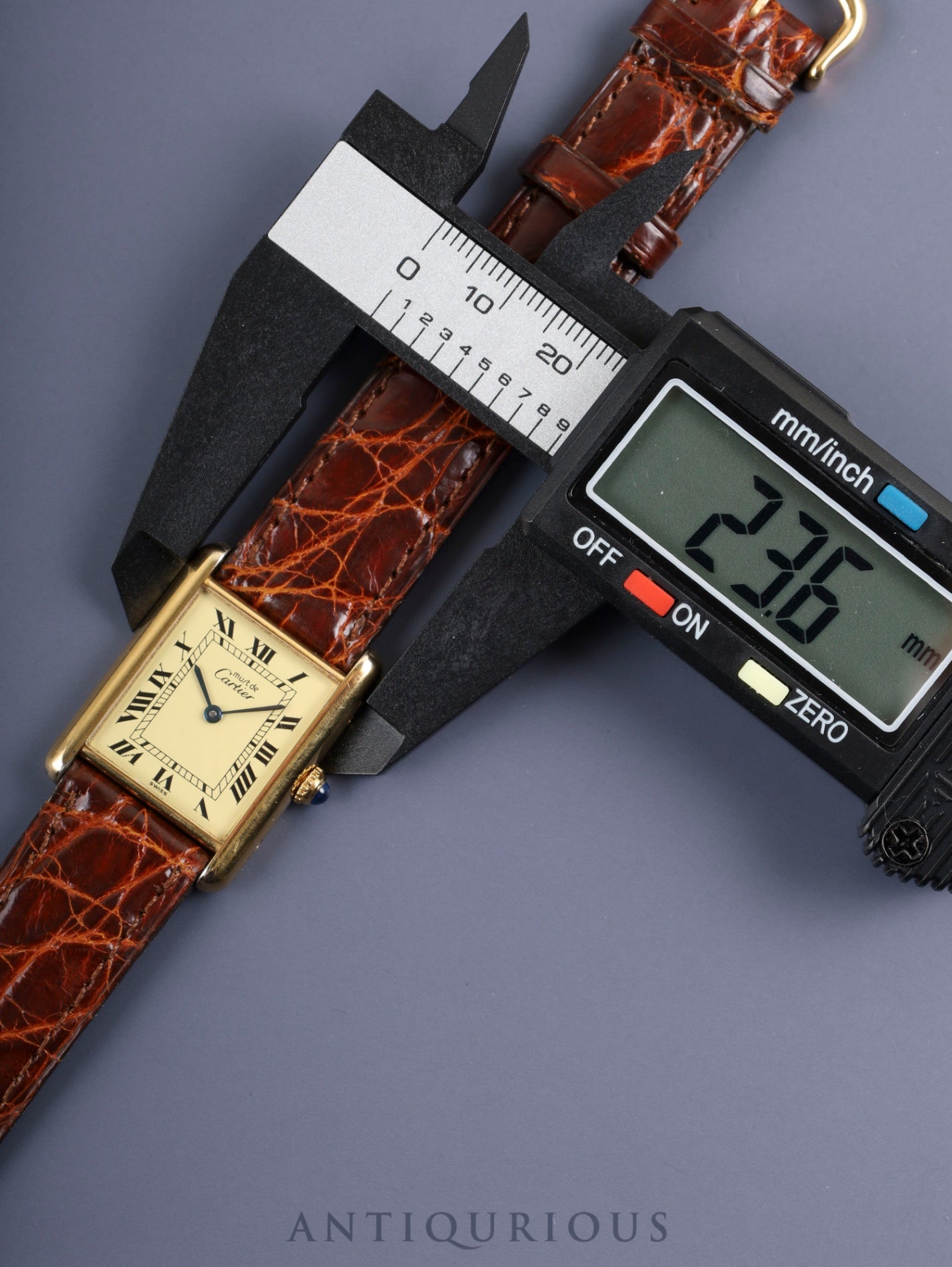 カルティエ マストタンク LM 590005 クォーツ Cal.90 SV925 純正革ベルト  純正尾錠（GP） アイボリーローマン文字盤 箱 冊子 保証書 タグ オーバーホール済み