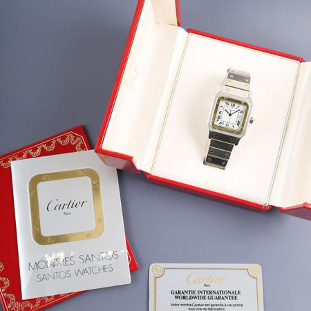 カルティエ サントス カレ LM 2961 自動巻き Cal.2671 SS/YG SS/YG ホワイトローマン文字盤（SWISS表記 ） 箱 保証書（無記載） 冊子 オーバーホール済み