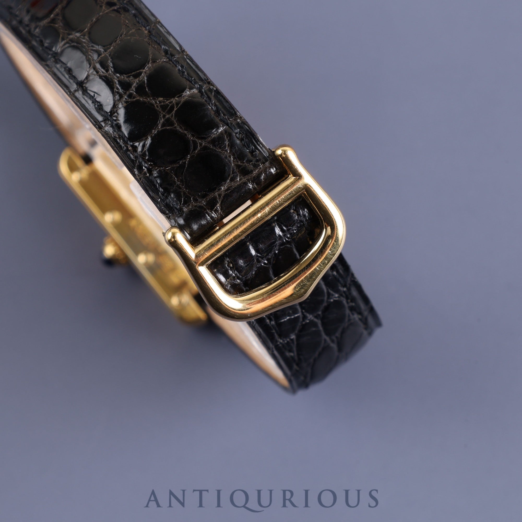 CARTIER カルティエ MUST TANK MM マストタンク MM W1013654  / 2415 クォーツ SV925 革 純正Dバックル（GP） 飛びローマン文字盤 カルティエブティックコンプリートサービス済み