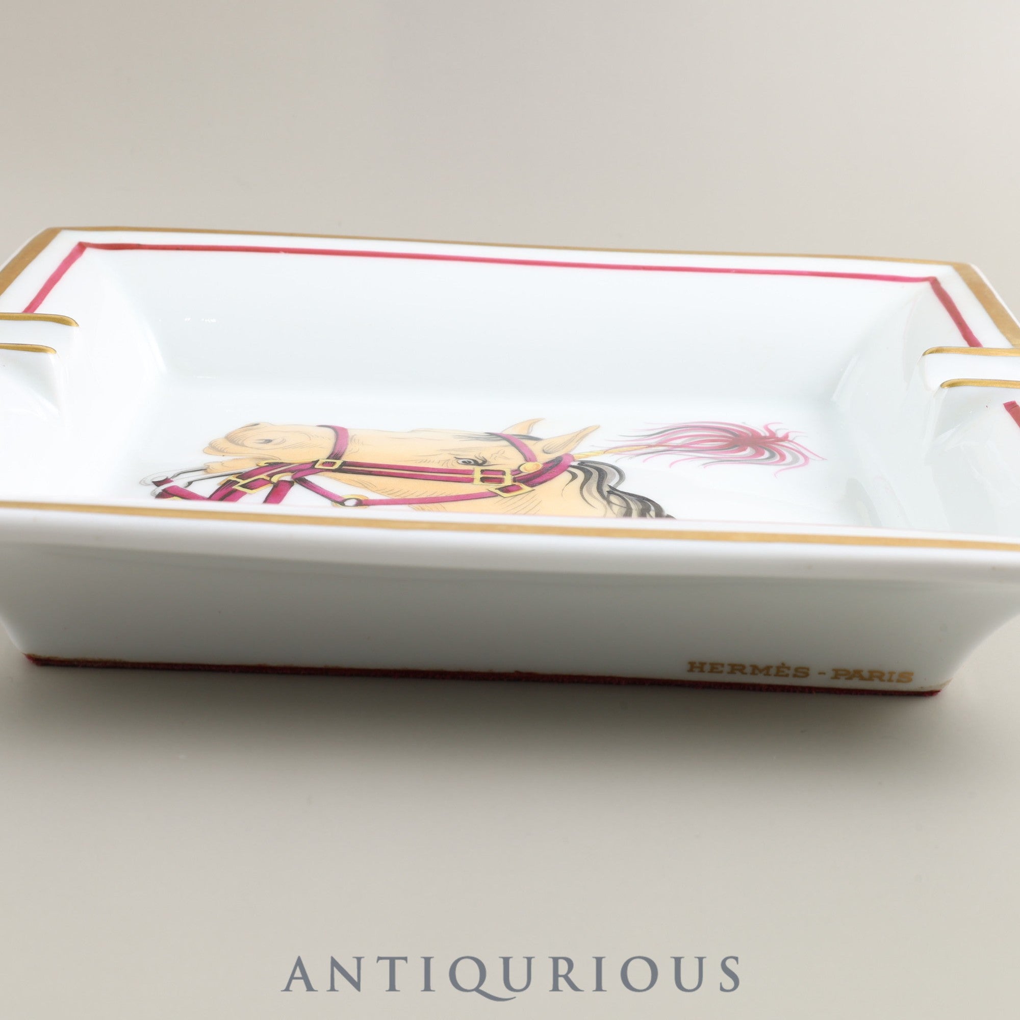 Hermes Ashtray CHEVAL Horse Pattern