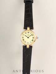 カルティエ マスト ヴァンドーム VLC SM W1002254 / 1851 クォーツ Cal.90.06 SV925 革 純正ピンバックル（GP）アイボリーローマン文字盤（SWISS表記） 箱 オーバーホール済み