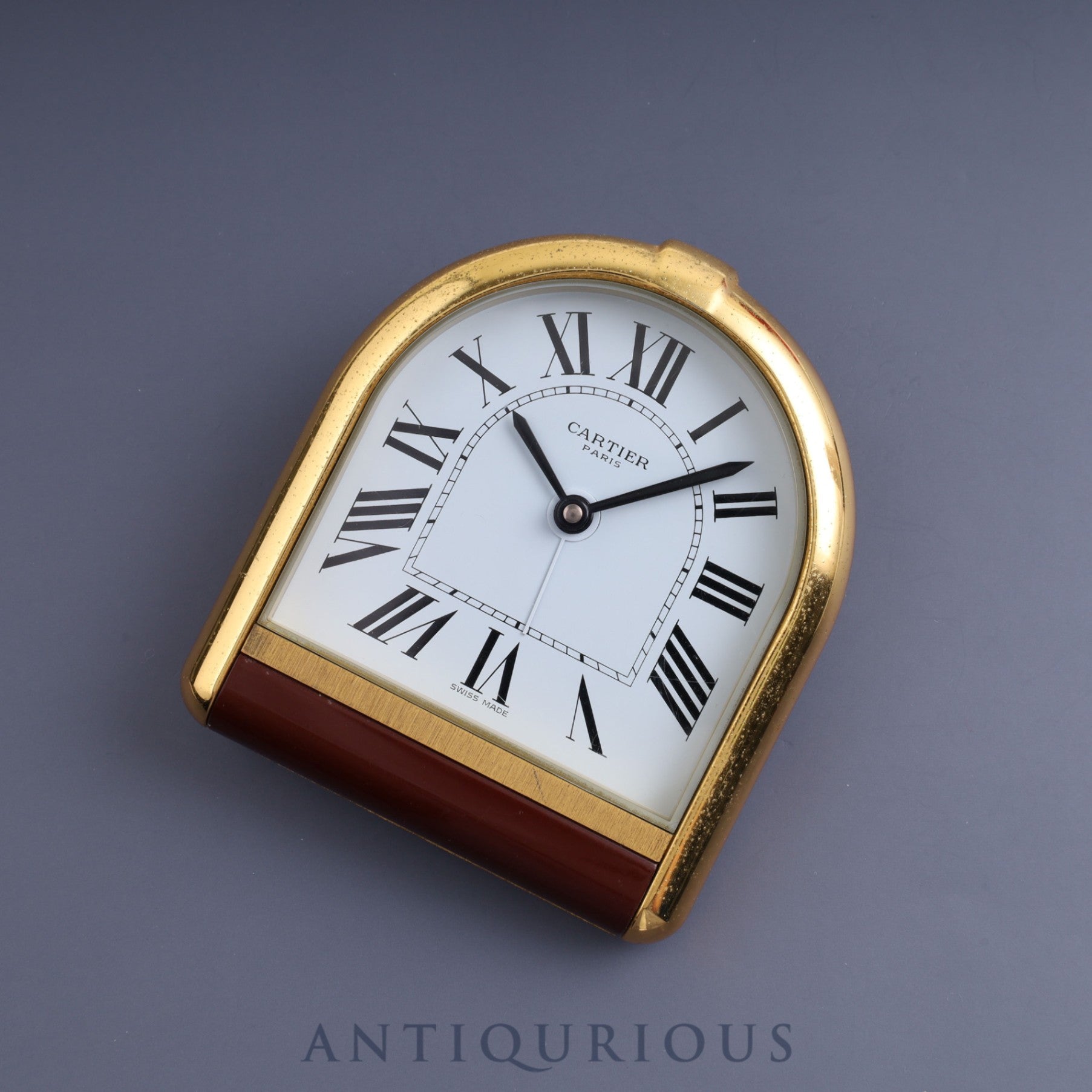 Cartier Table Clock Quartz GP White Dial