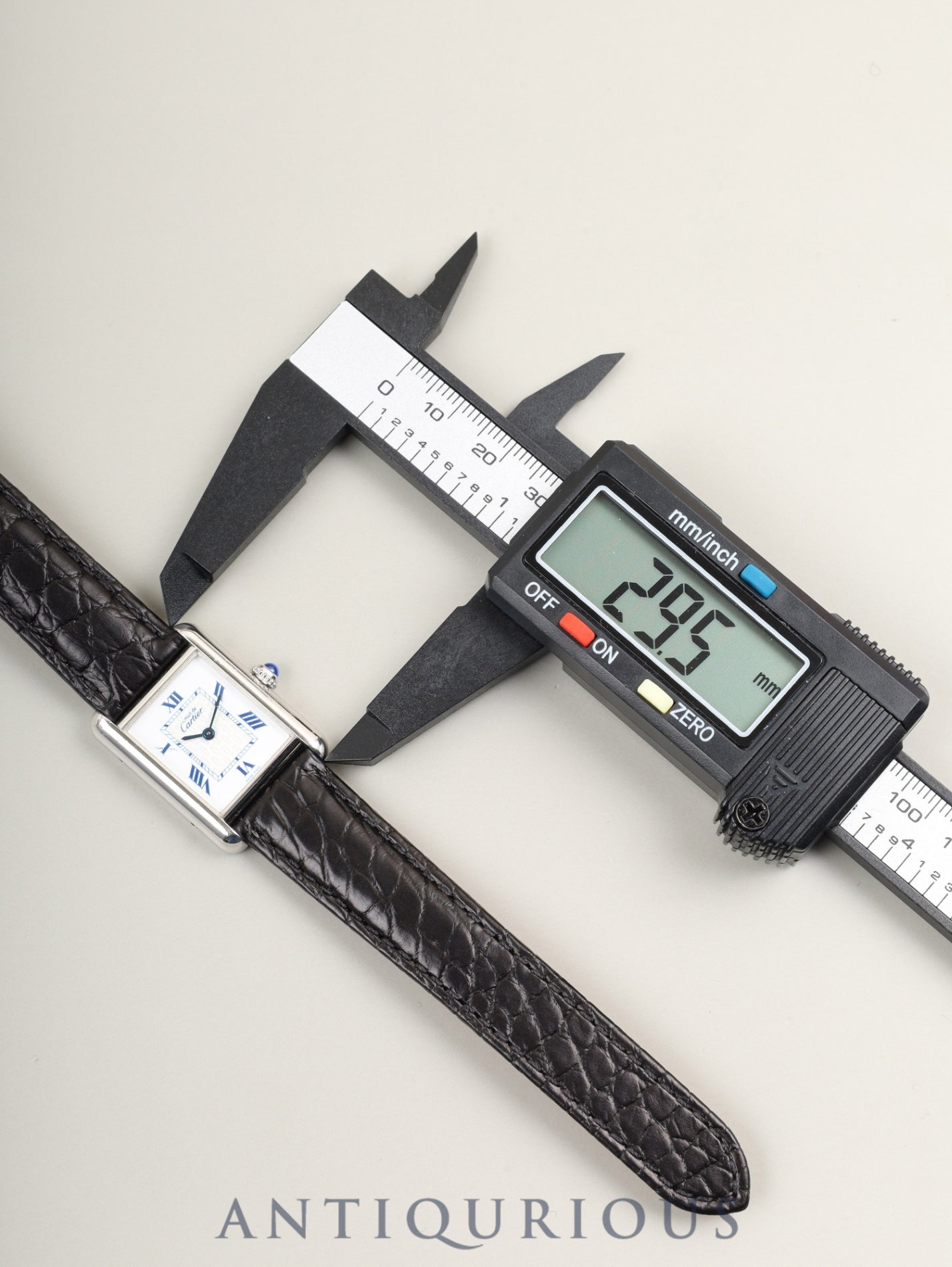 カルティエ マストタンク MM W1014054 / 2416 クォーツ Cal.057 SV925 革 純正Dバックル（SS） ホワイト飛びローマンCC文字盤（SWISS MADE表記） 箱 オーバーホール済み