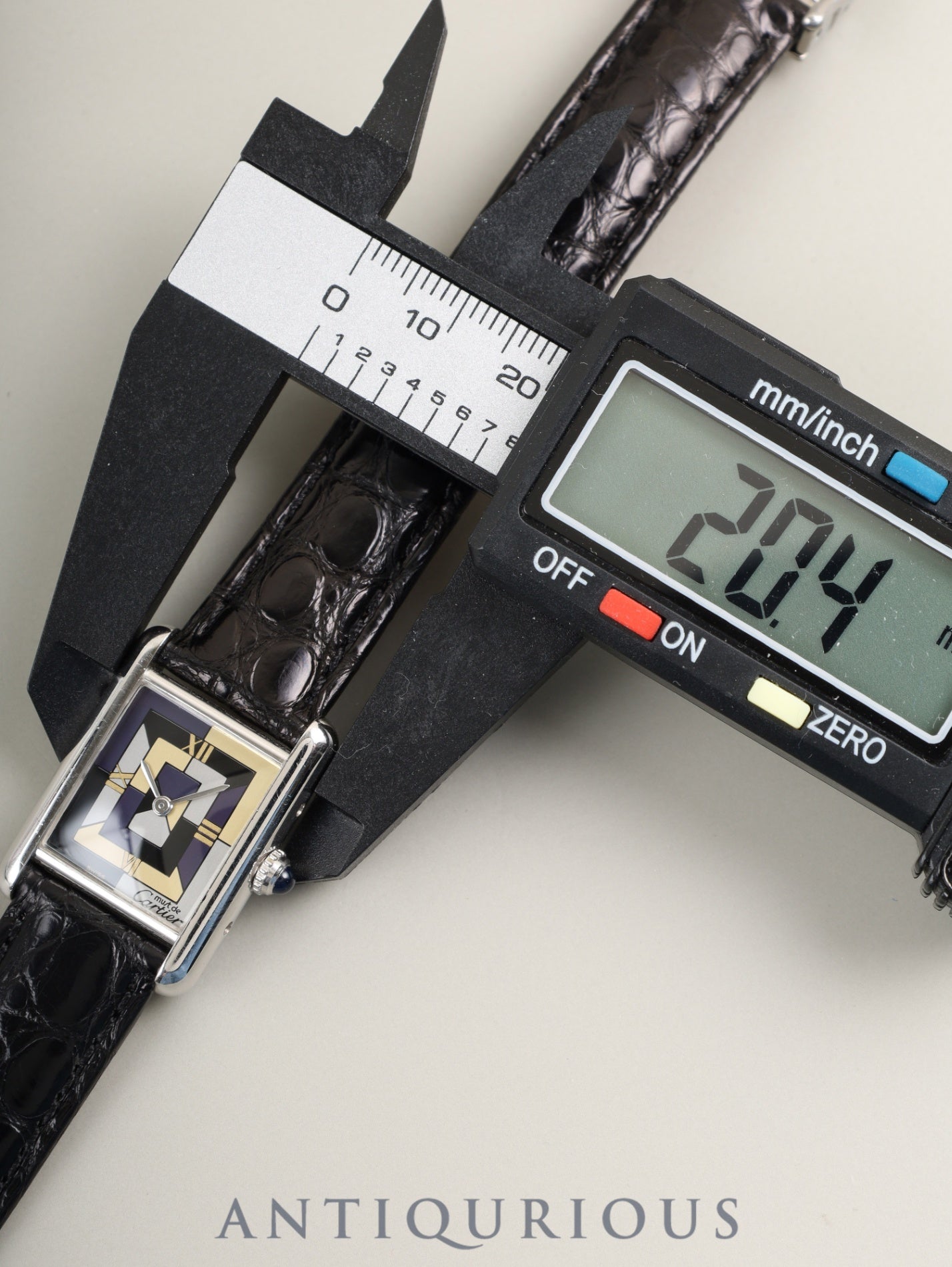 Cartier Must Tank SM 1614 Quartz Cal.057 SV925 Leather Genuine Deployant Buckle (SS) Art Deco Dial (SWISS marking / Limited 1000 pieces worldwide) Box, Manual, Warranty Card (1995), Genuine Leather Strap, Overhauled