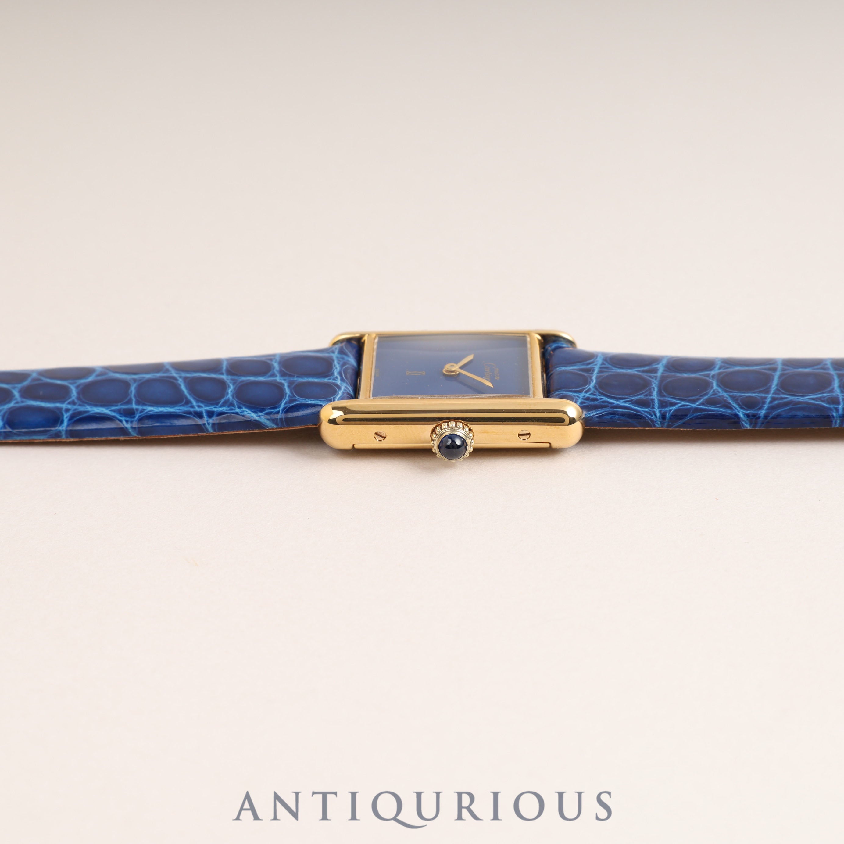 Cartier Must Tank SM Manual Winding Lapis Lazuli Dial