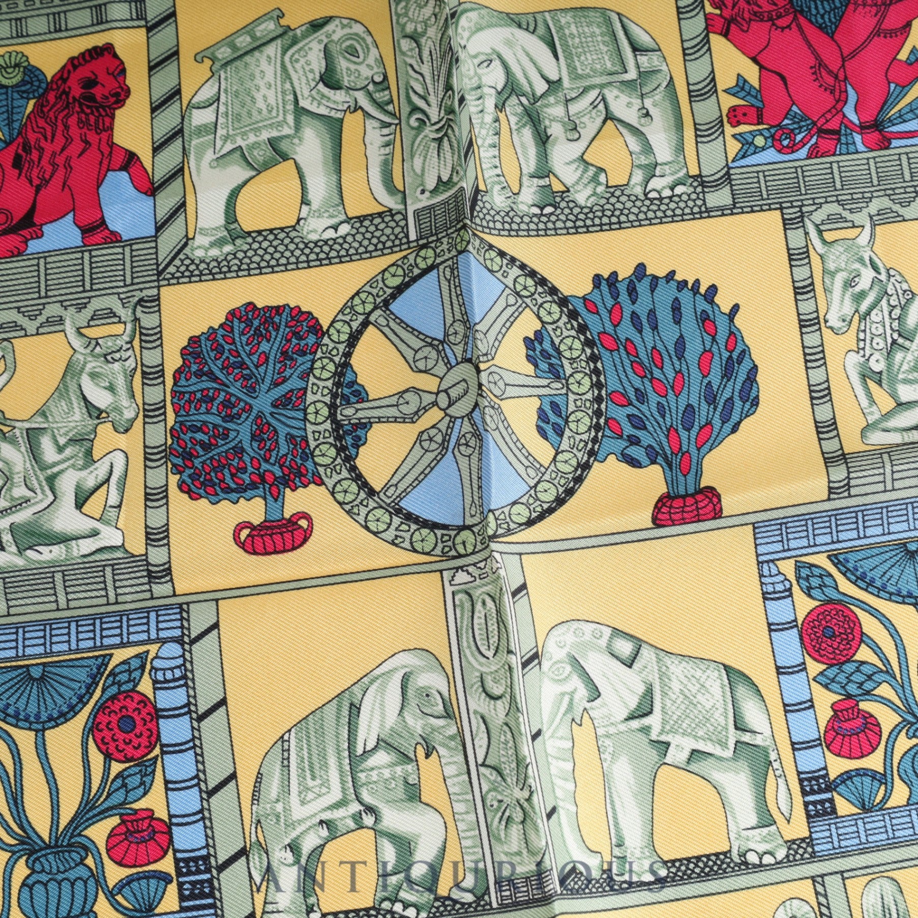 Hermes scarf Carre 45 Tower gate SILK 100%