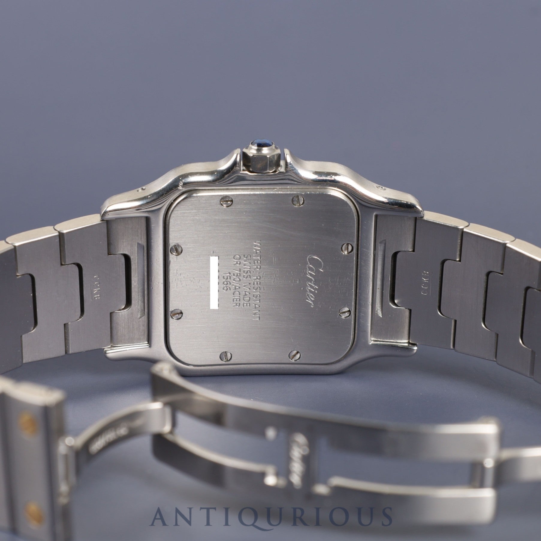 Cartier Santos Galbee LM W20011C4/1566 Quartz Cal.687 SS/YG White Roman Dial Box Warranty (2009) Overhauled