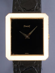 Piaget Protocol 9154 Manual Winding Cal.9P2 750YG Leather Original Pin Buckle (750YG) Black Dial (SWISS marking) Overhauled