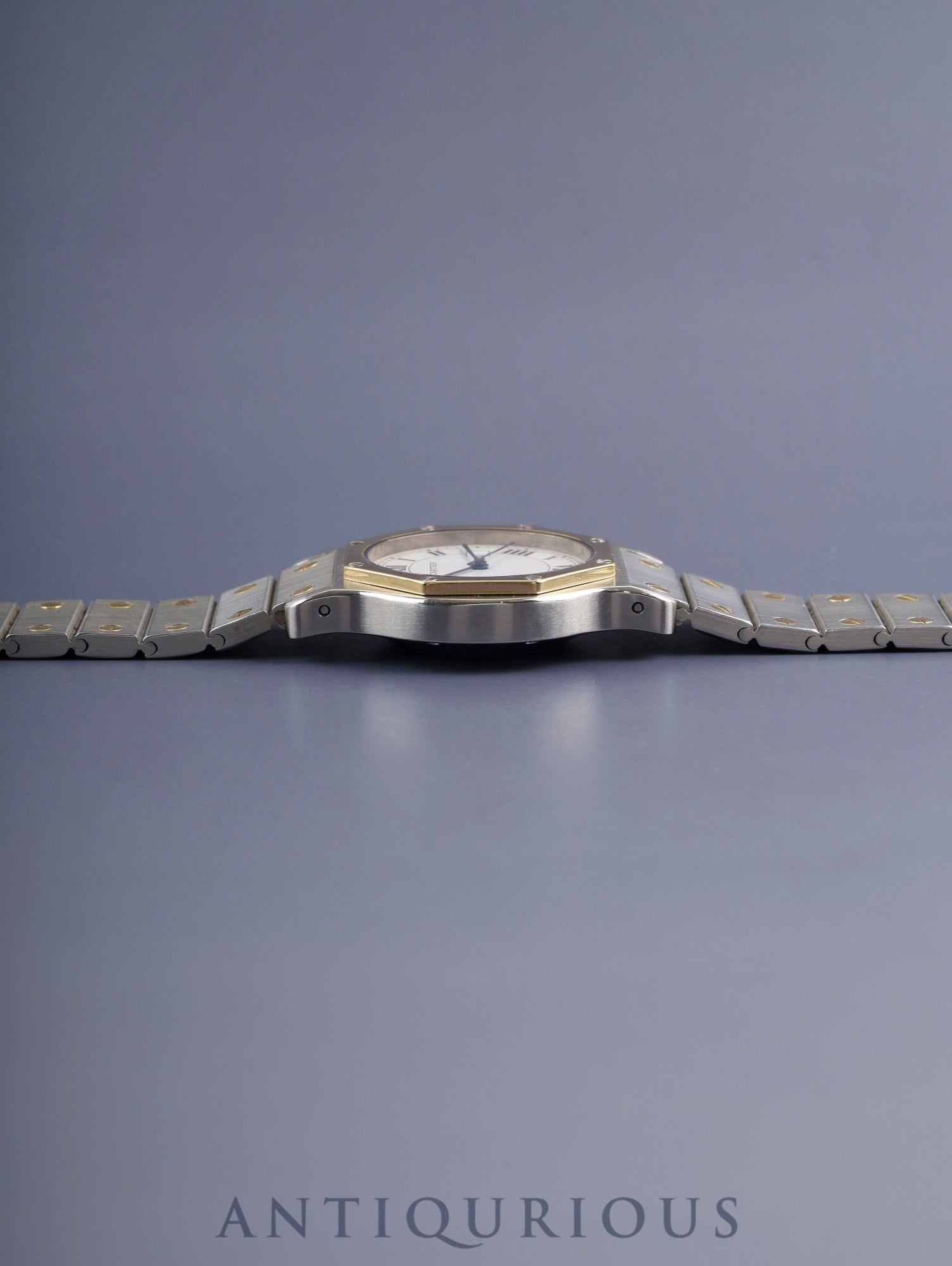 Cartier Santos Octagon LM 81037288 / 2966 Automatic SS/YG SS/YG White Roman Dial (SWISS MADE) Booklet International Lifetime Guarantee (1981) Complete Service (Full Maintenance) completed at Cartier Boutique on 2023/11/17