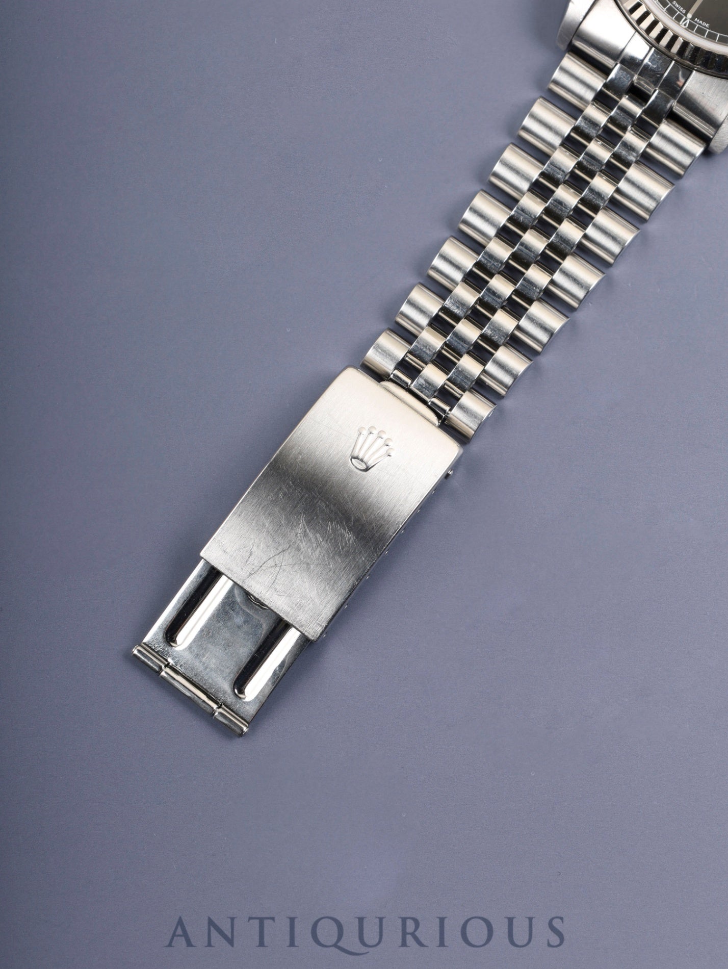 ロレックス デイトジャスト 16234 自動巻き Cal.3135 SS/WG SS ブラック文字盤 U番（1997） 保証書（1999年） 国際サービス保証書（2018年）オーバーホール済み