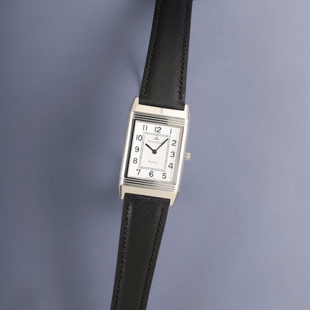 ジャガー・ルクルト レベルソ クラシック 250.8.86 手巻き Cal.846/1 SS 革 純正Dバックル（SS）シルバーアラビア文字盤 （SWISS MADE表記）1990年代後半〜2000年前後 オーバーホール済み