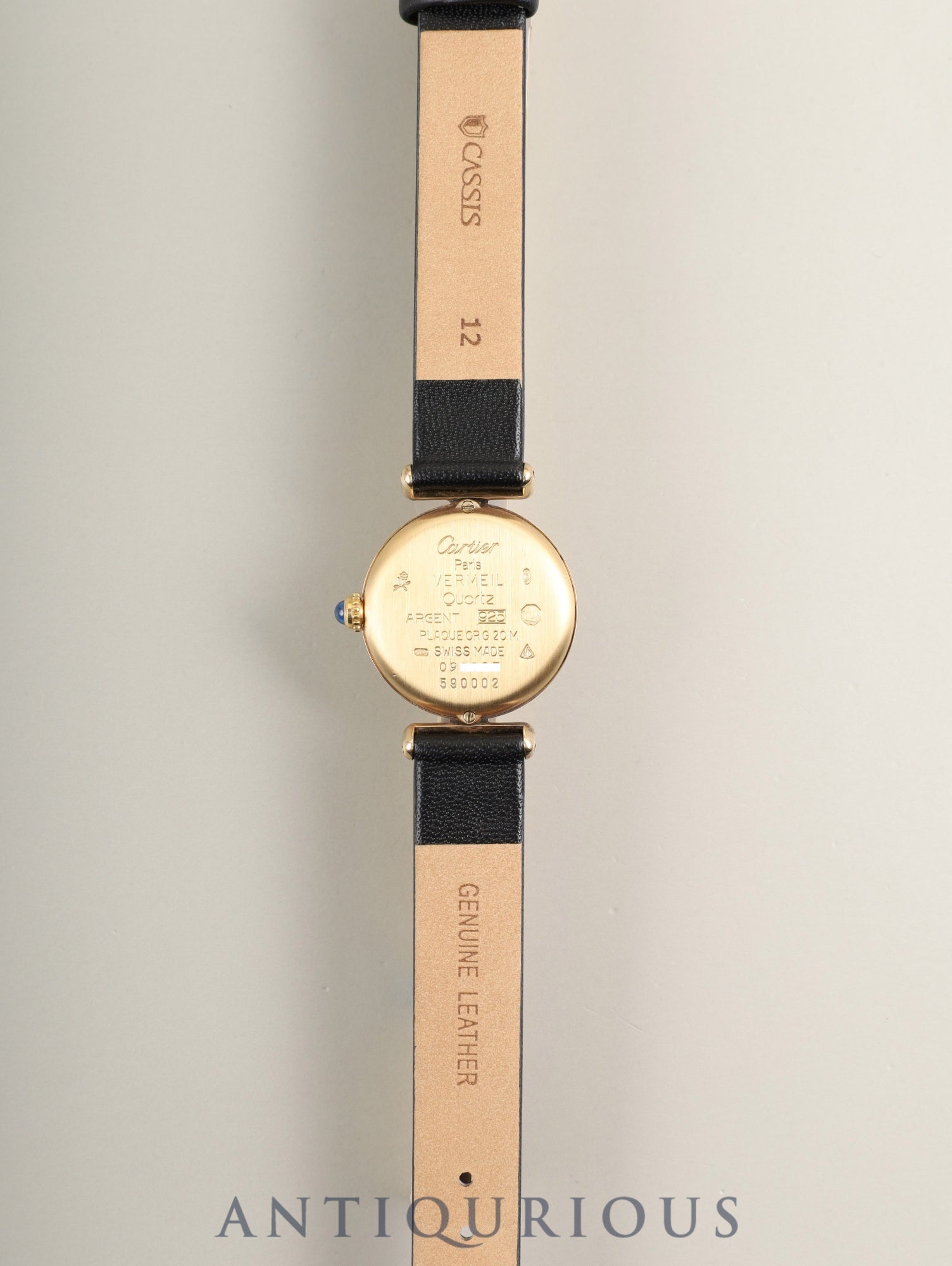 カルティエ マストコリゼ 590002 クォーツ SV925 革 純正尾錠（GP