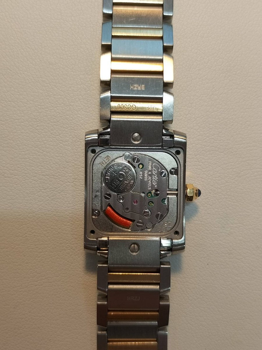 カルティエ タンクフランセーズ SM W51007Q4/3217 クォーツ Cal.057 SS/YG SS/YG アイボリーローマン文字盤 箱 保証書（2020年）オーバーホール済み