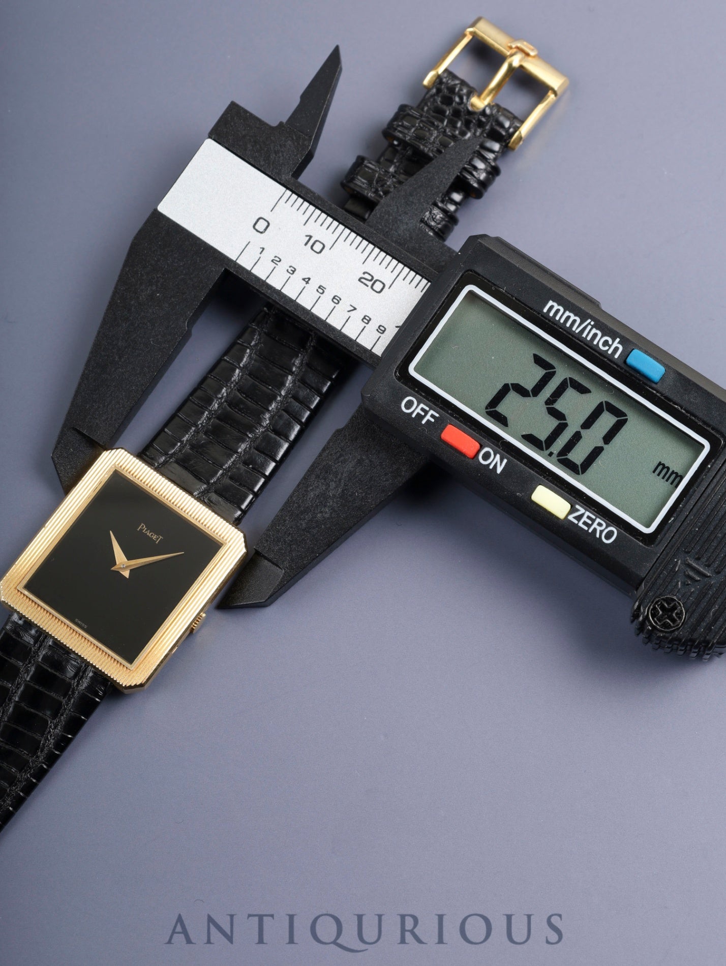 ピアジェ プロトコール 9154 手巻き Cal.9P 750YG 革 純正尾錠（750YG）ブラック文字盤 オーバーホール済み