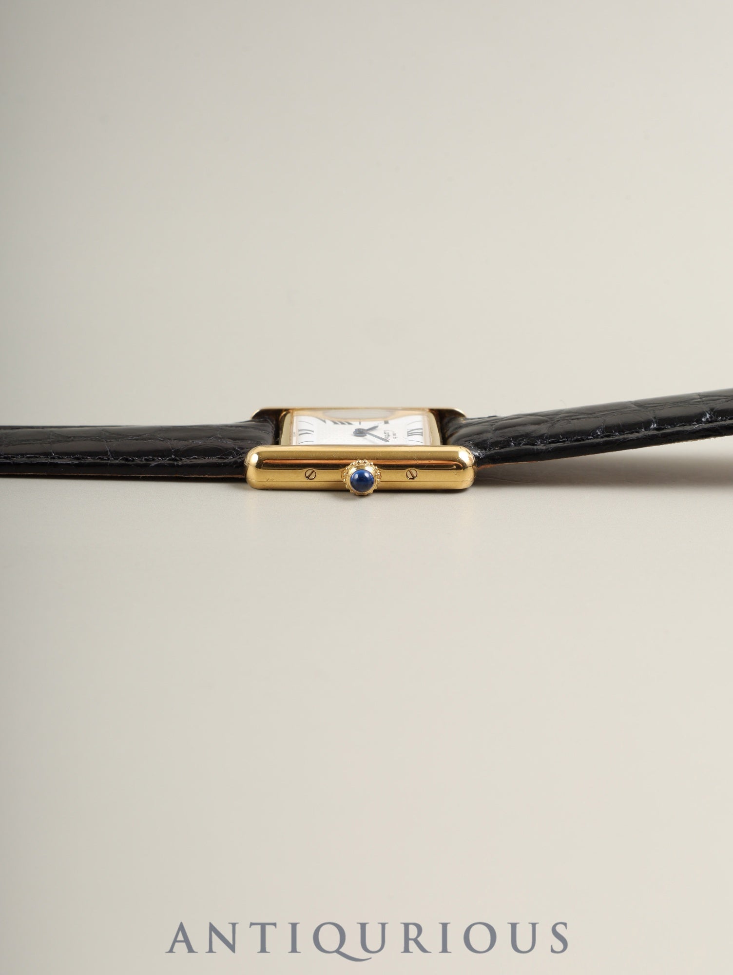 カルティエ マストタンク SM W1009654 / 1613 クォーツ Cal.057 SV925 革 純正Dバックル（GP） 飛びローマンCC文字盤（SWISS表記）オーバーホール済み