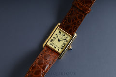 Cartier Must Tank SM QZ Ivory Roman Dial