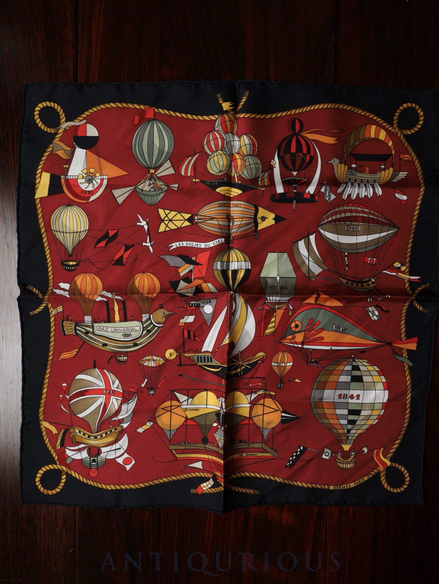 Hermès Scarf Carre 45 Les Folies Du Ciel SILK 100%