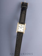 Cartier Must Tank LM 590005 Quartz Cal.90 SV925 Leather Genuine Deployant Buckle (GP) Arabic Numeral Dial (SWISS marking) Overhauled