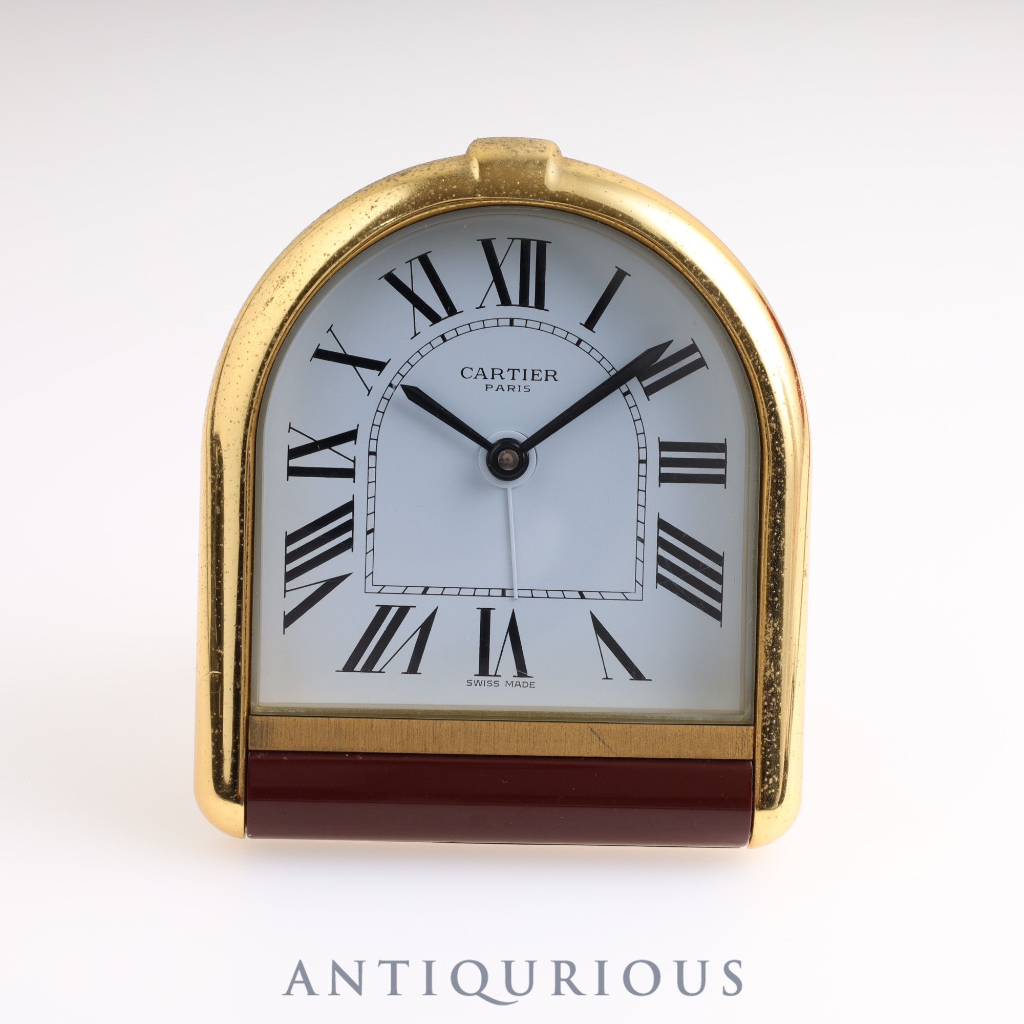 Cartier Table Clock Quartz GP White Dial