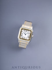 Cartier Santos Galbee LM 81036288/2961 Automatic Caliber 2671 Stainless Steel/Yellow Gold White Roman Dial Overhauled