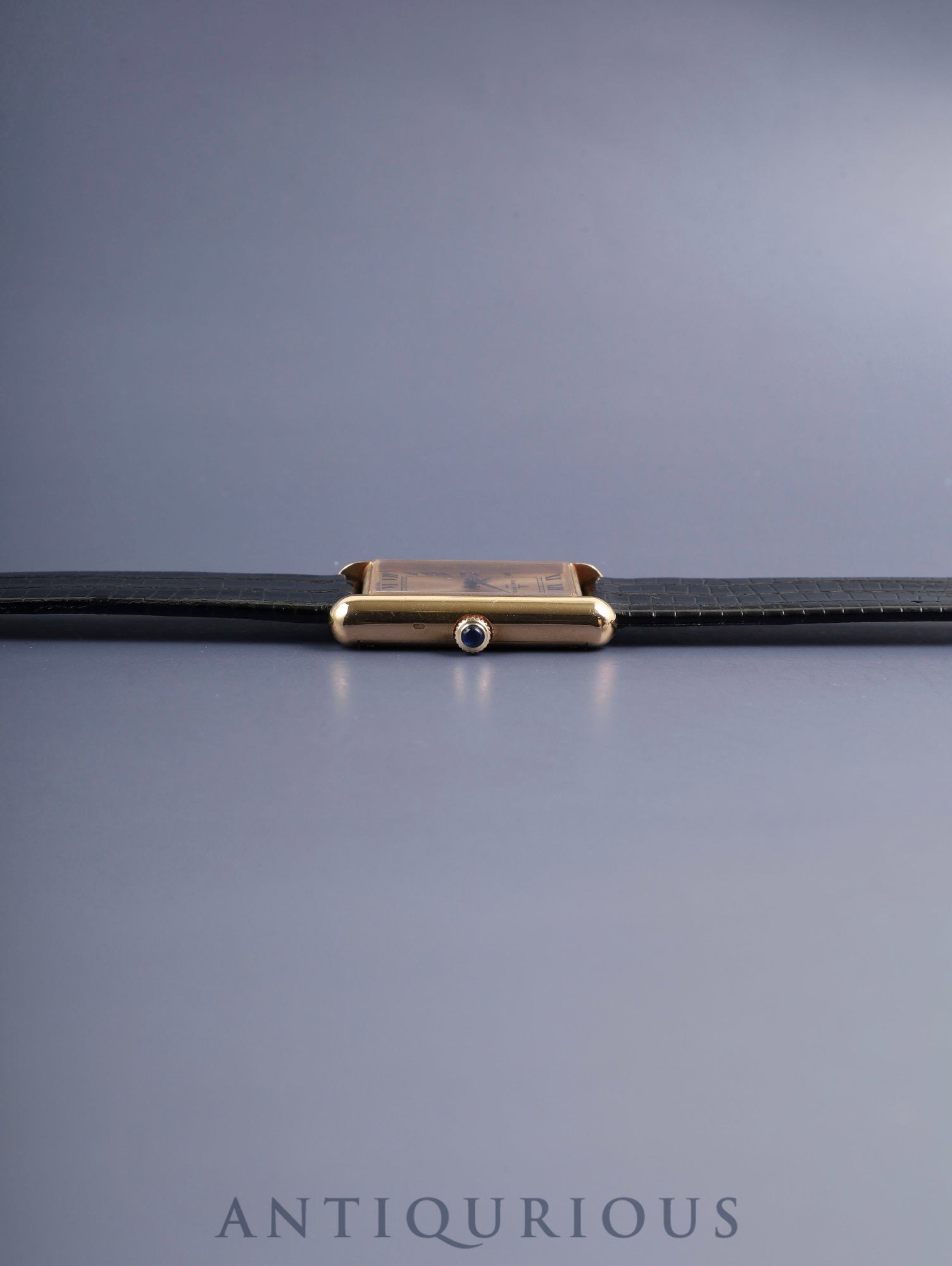 ボーム＆メルシエ レクタンギュラー 37077 手巻き 750YG 革 純正ピンバックル（GP）シャンパンローマン文字盤 オーバーホール