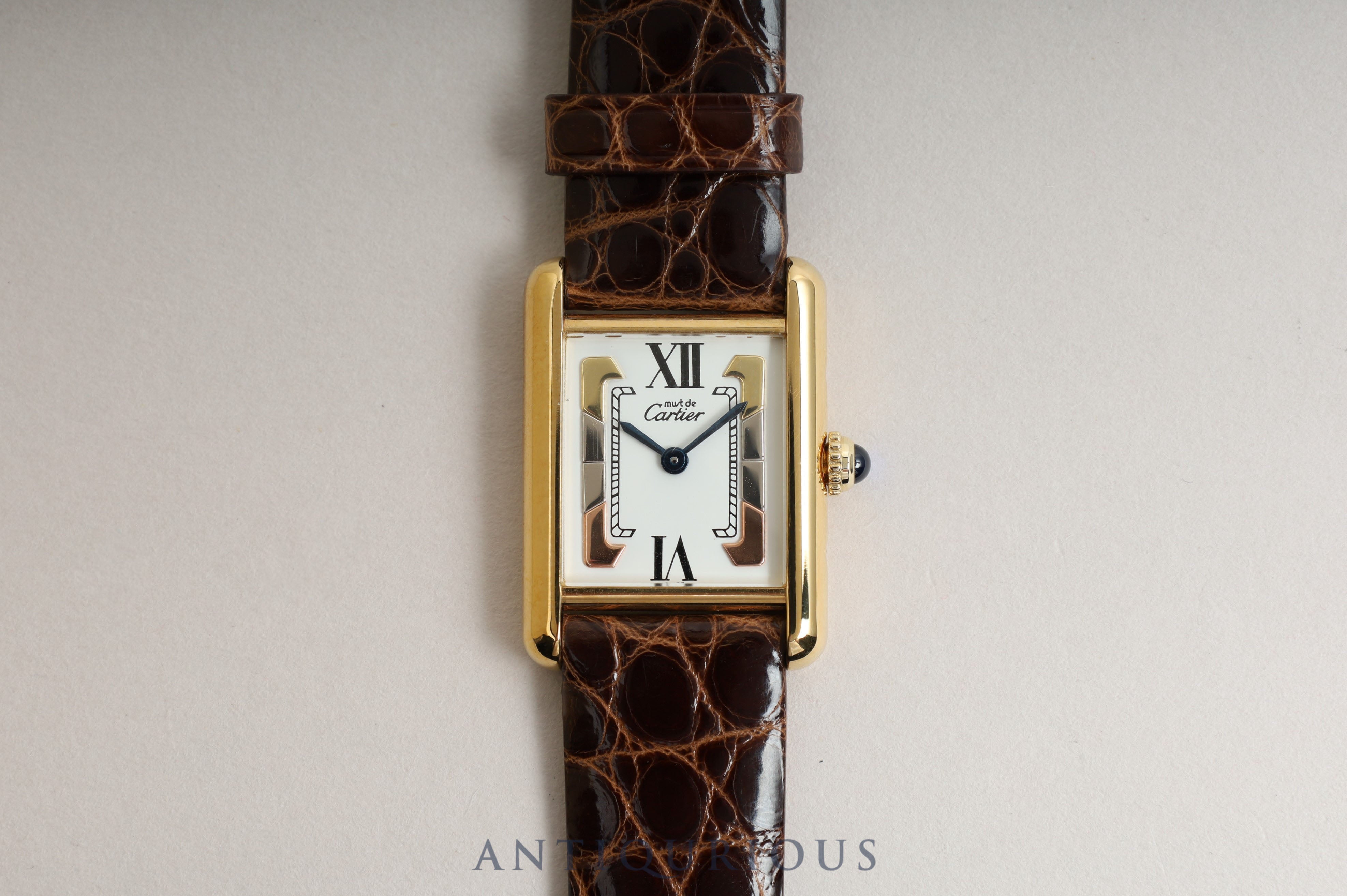 Cartier Must Tank SM QZ Trinity Dial 1613 Newly Refurbished