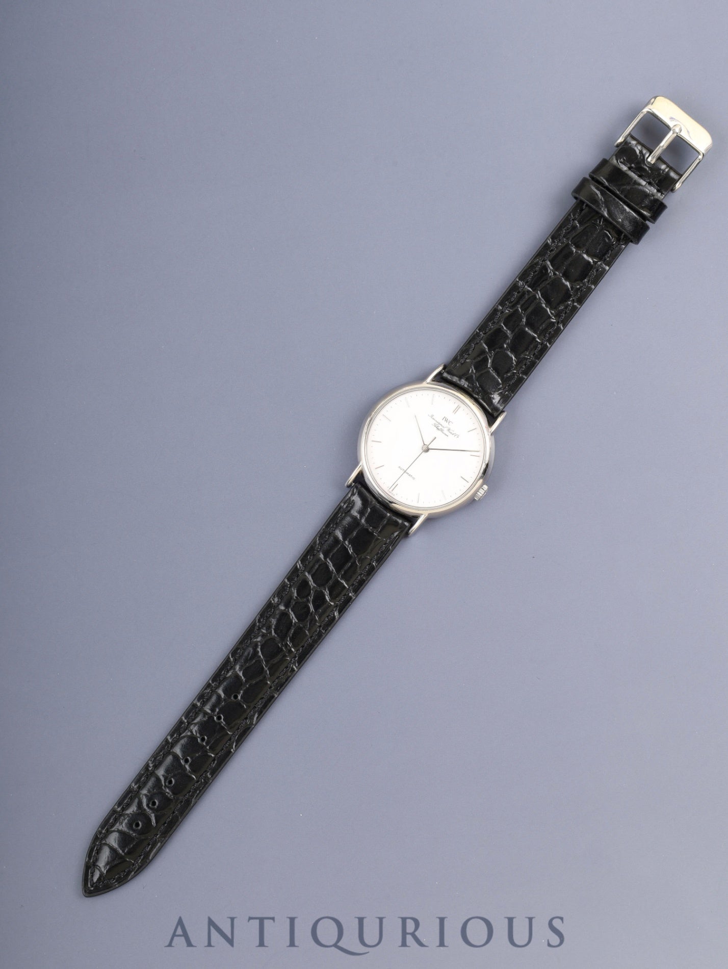 IWC Portofino IW351403 Automatic Cal.37521 SS Leather Aftermarket Pin Buckle (SS) White Dial Overhauled