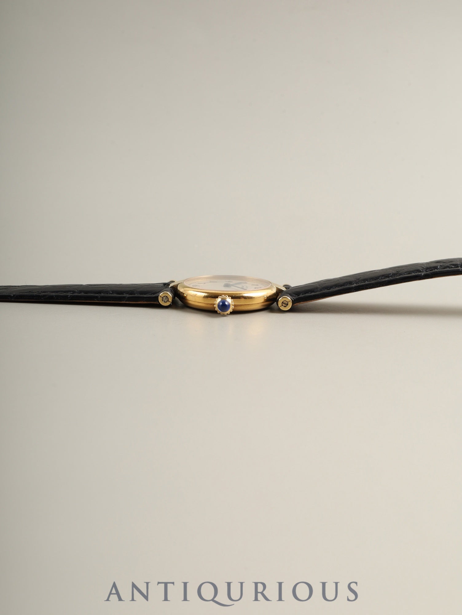 カルティエ マスト ヴァンドーム VLC SM W1002154 / 590004 クォーツ Cal.690 SV925 革 純正Dバックル（GP） アラビア文字盤（SWISS表記）  オーバーホール済み