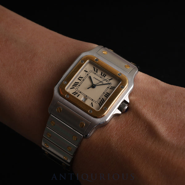 カルティエ サントス ガルベ LM 20011C4 / 187901 クォーツ Cal.687 SS/YG SS/YG ホワイトローマン文字盤 オーバーホール済み