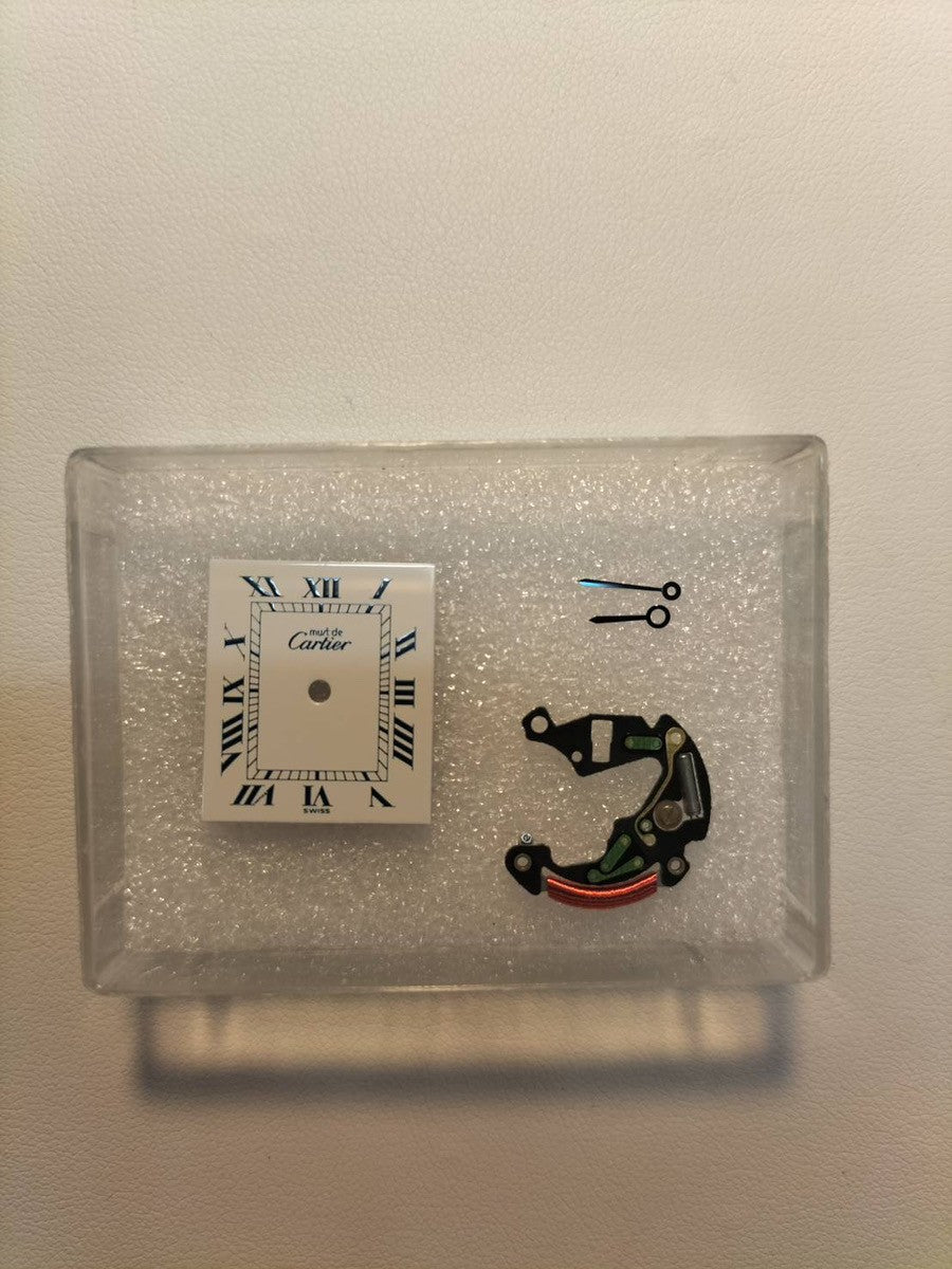 Cartier Must Tank LM 690006 Quartz Caliber 90 SV925 Leather Strap with Genuine Stainless Steel Buckle, White Roman Dial (SWISS Marking), Overhauled