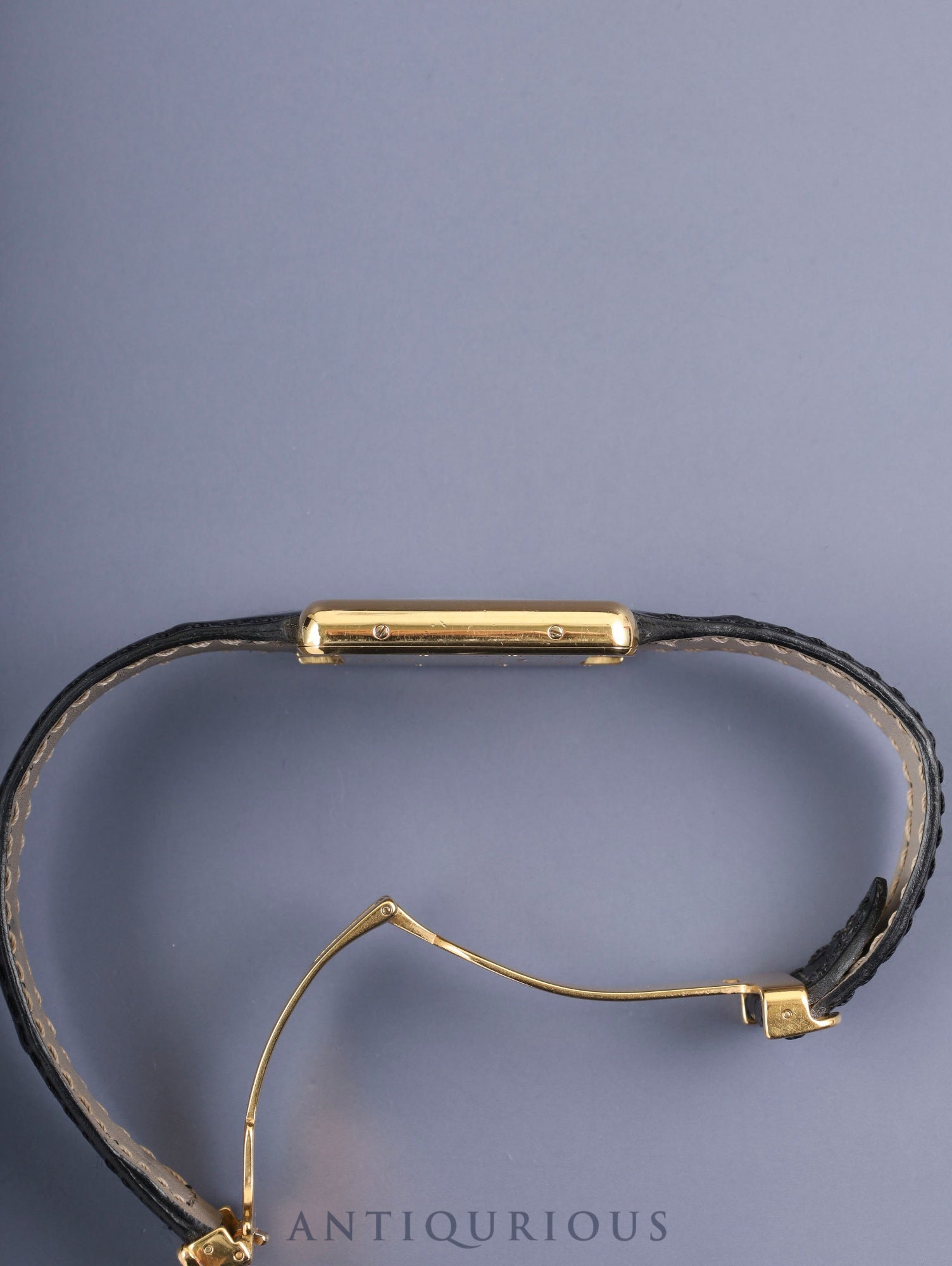 カルティエ マストタンク GM（XL） W1017454 / 2413 クォーツ Cal.687 SV925 革 純正Dバックル（GP） アイボリーローマン文字盤 オーバーホール済み