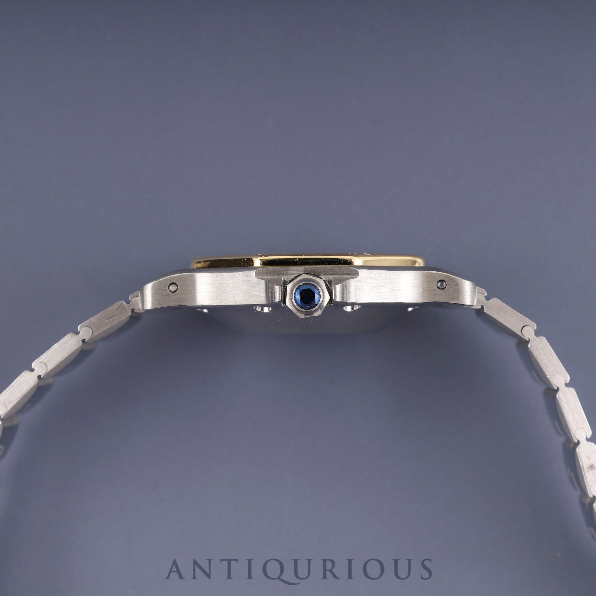 Cartier Santos Octagon LM 2966 Automatic, Stainless Steel/Yellow Gold, White Roman Dial, Completely Serviced at a Cartier Boutique