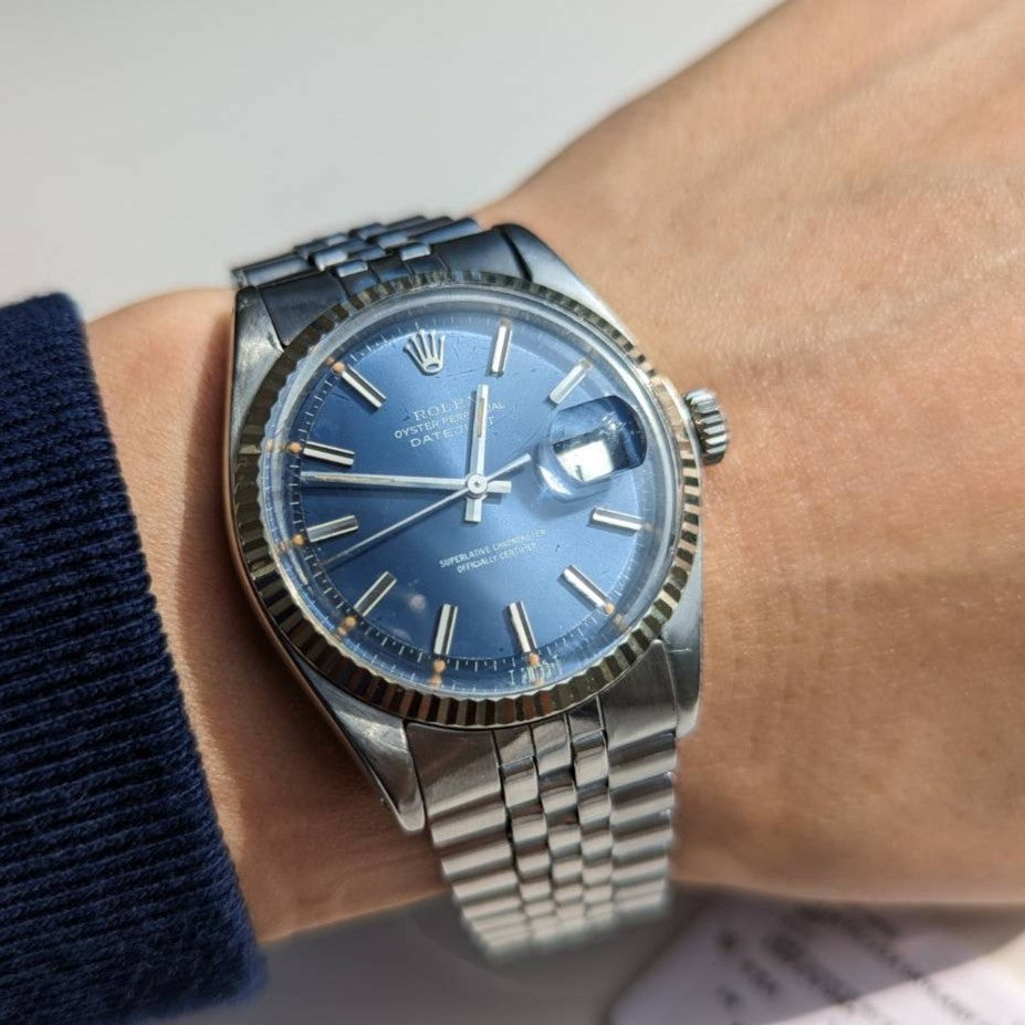 ROLEX DATEJUST 1601 Blue Dial No. 3 1971