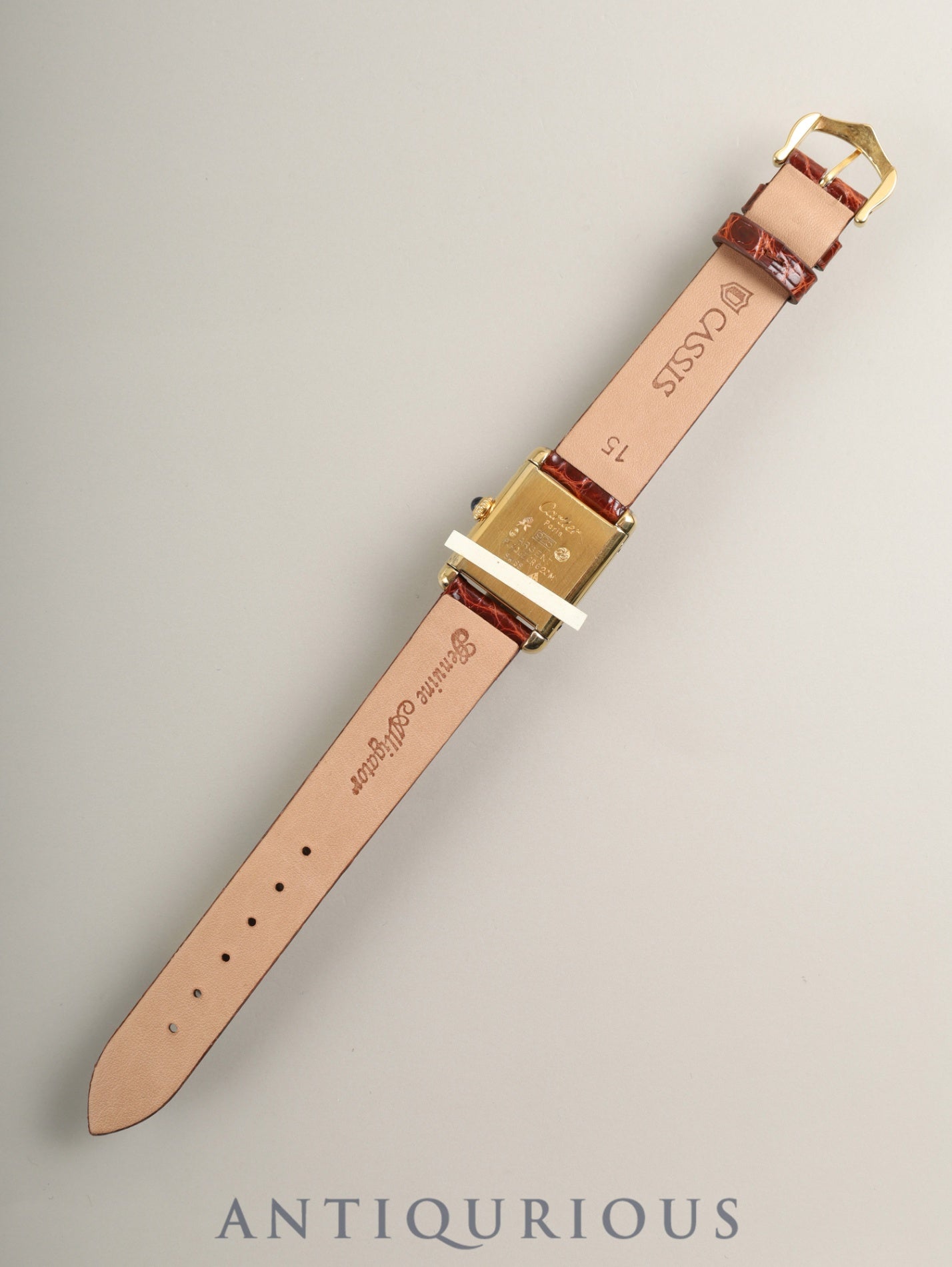 カルティエ マストタンク SM 手巻き Cal.78-1 SV925 革 純正尾錠（GP）アイボリーローマン文字盤（SWISS MADE表記 ）オーバーホール済み