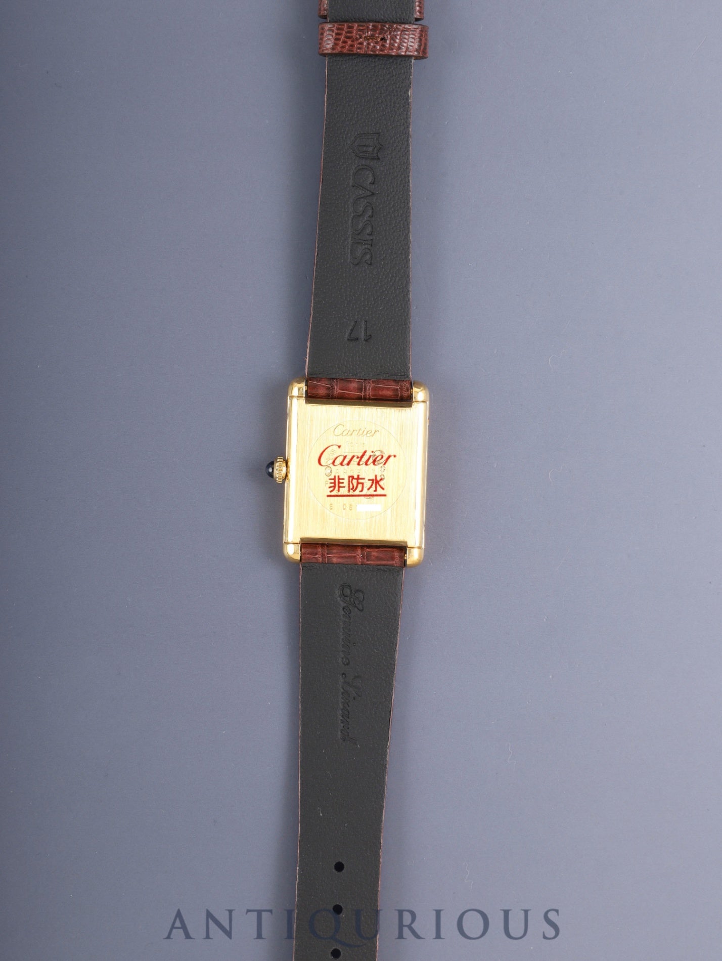 カルティエ マストタンク LM 6 手巻き Cal.- SV925 革 純正ピンバックル（GP）アイボリーローマン文字盤（SWISS MADE表記）新品仕上げ済み カルティエブティックにてコンプリートサービス済み