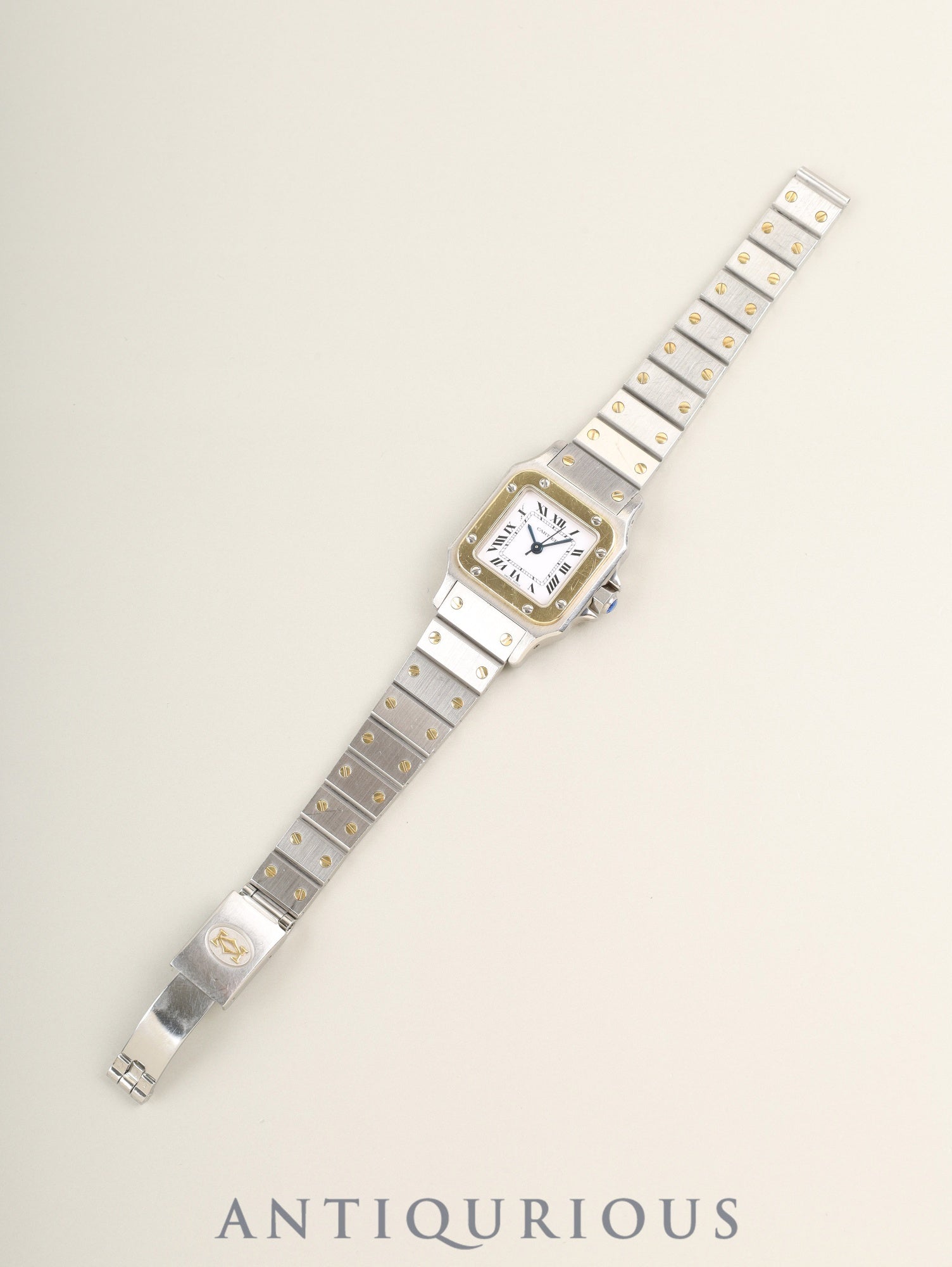 カルティエ サントス カレ SM 0902 自動巻き Cal.ETA2671 SS/YG SS/YG ホワイトローマン文字盤（SWISS MADE表記） オーバーホール済み