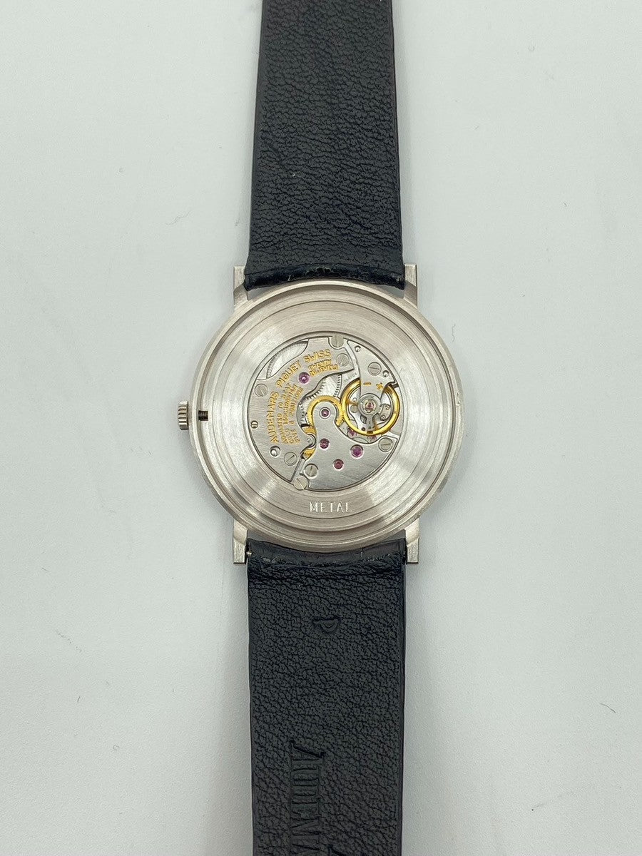 オーデマ・ピゲ エクストラフラット 4791BC.0.0002 手巻き Cal.2080 750WG 純正革ベルト 純正尾錠（750WG） シルバー文字盤 タグ オーバーホール済み