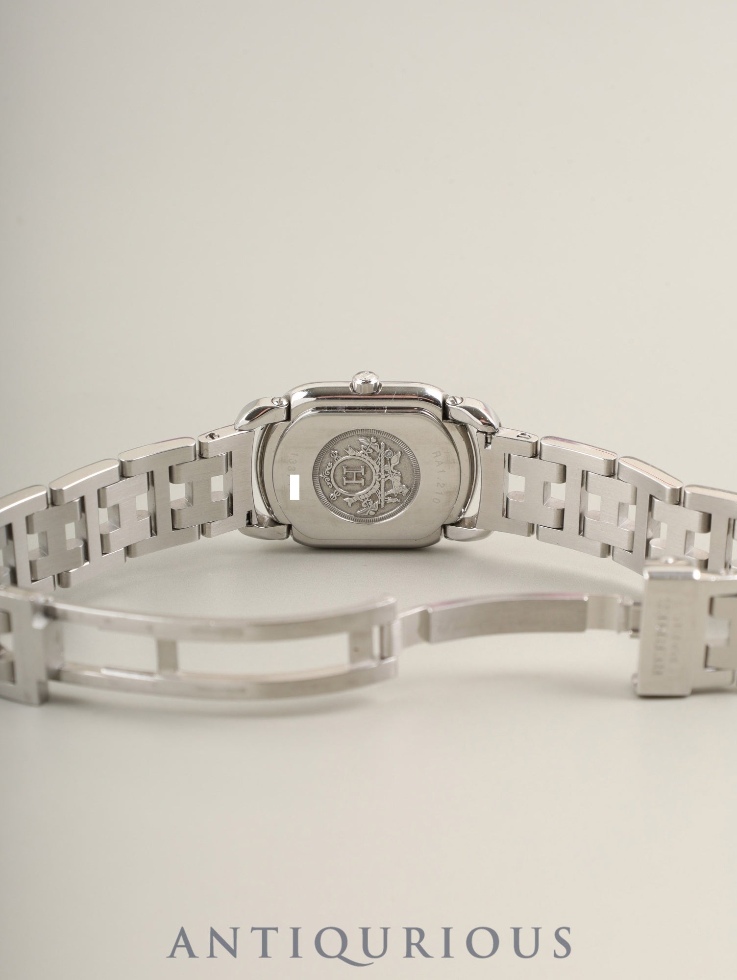 エルメス ラリー RA1.210 クォーツ Cal.976.001 SS SS ホワイト文字盤 オーバーホール済み