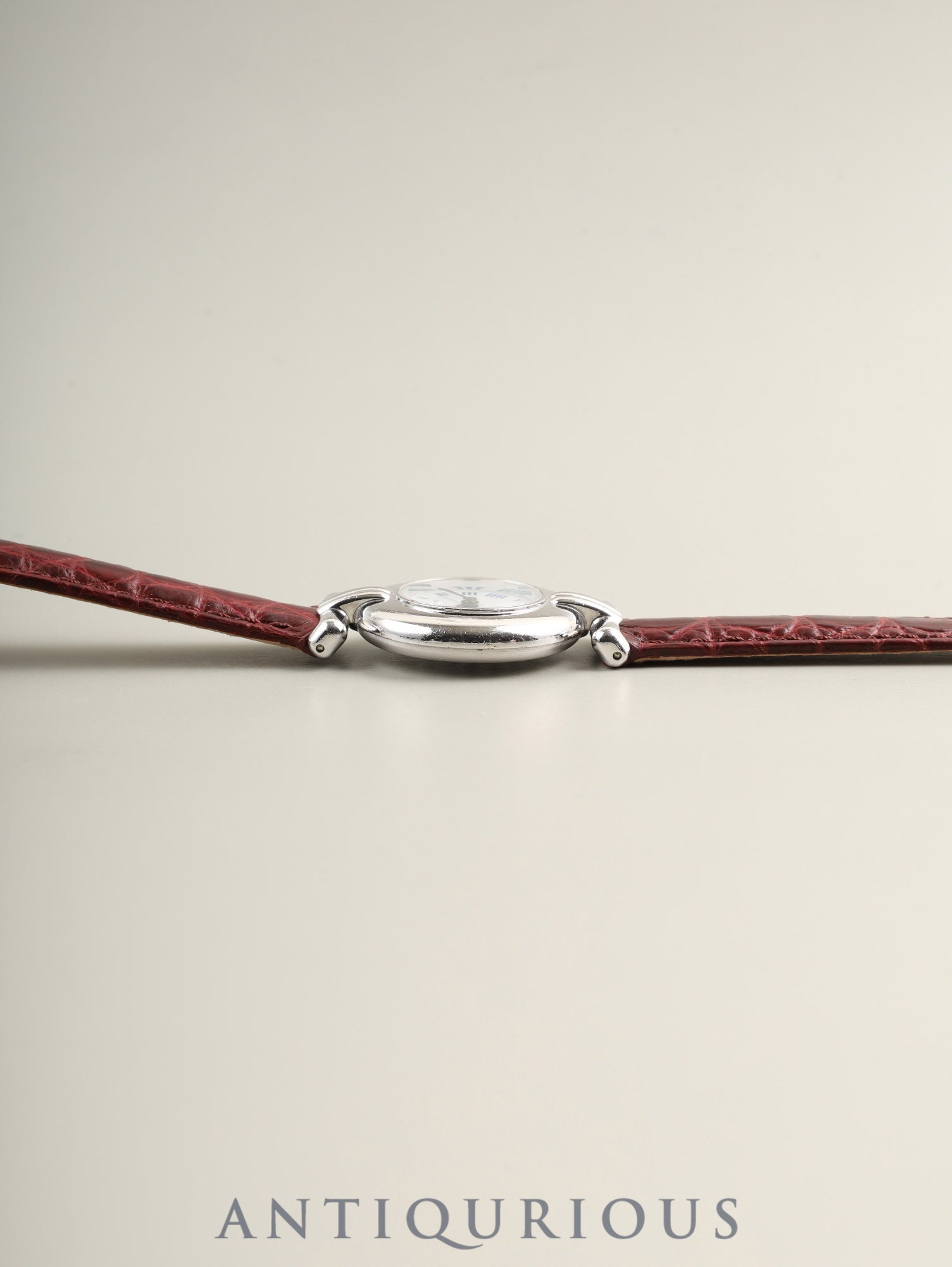 カルティエ マストコリゼ 590002 クォーツ Cal.690 SV925 革 純正Dバックル（SS） ホワイトローマン文字盤 オーバーホール済み