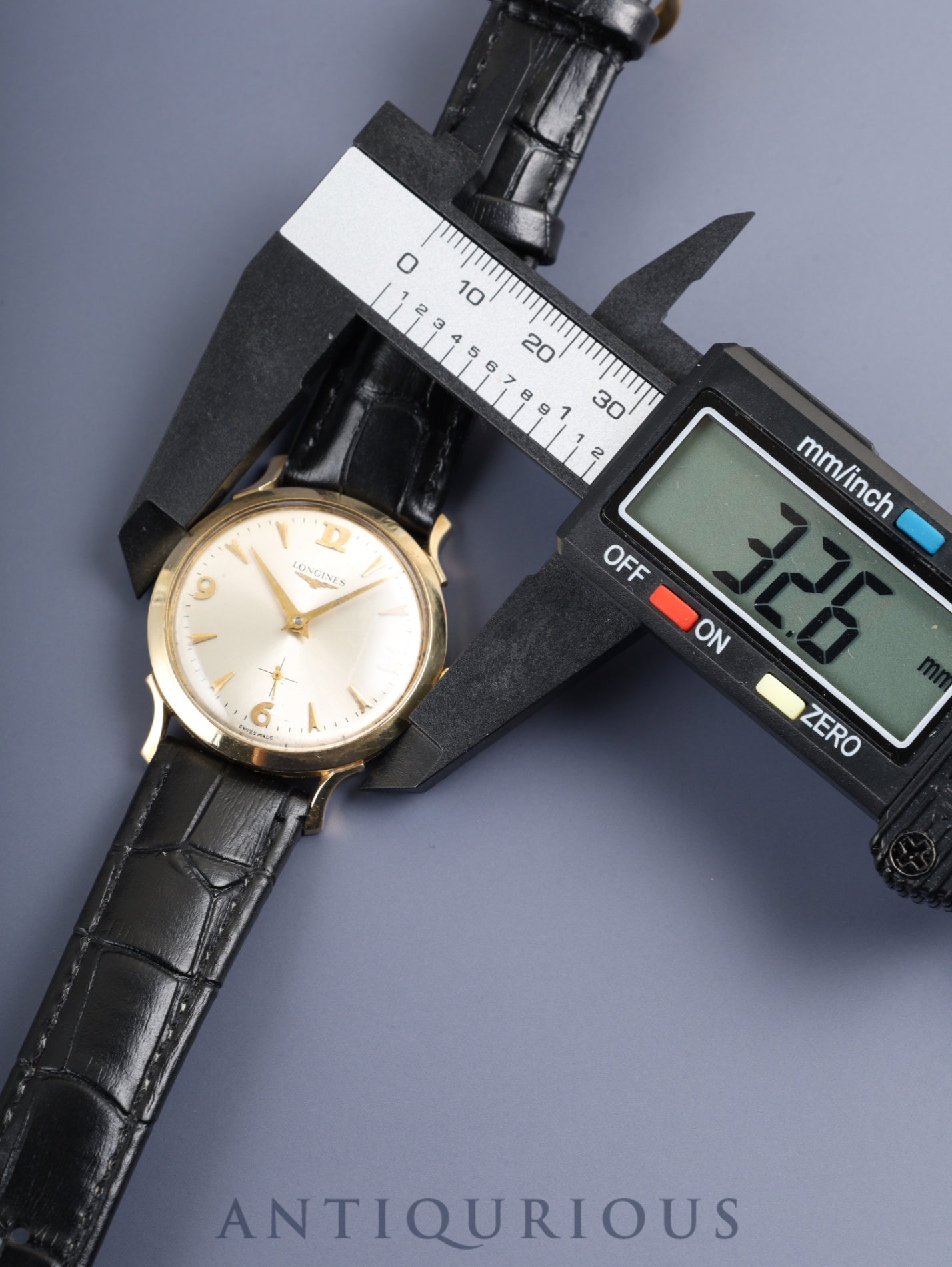 ロンジン ラウンドスモールセコンド 2033P 手巻き Cal.23Z K14YG 革 社外尾錠（GP） シルバー×ゴールド文字盤 オーバーホール済み