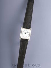 Cartier Must Tank GM (XL) 2414 Quartz Cal.687 SV925 Leather Genuine Deployant Buckle (SS) Telephone Arabic CC Dial (SWISS MADE) Overhauled