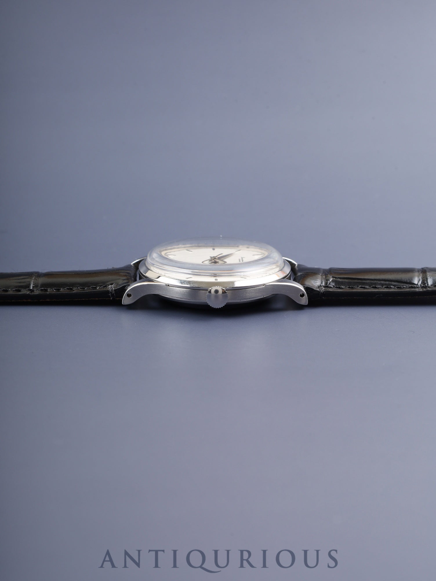 アイダブリュシー オールドインター 自動巻き Cal.C.853 SS 革 社外尾錠（SS）シルバー文字盤 オーバーホール済み