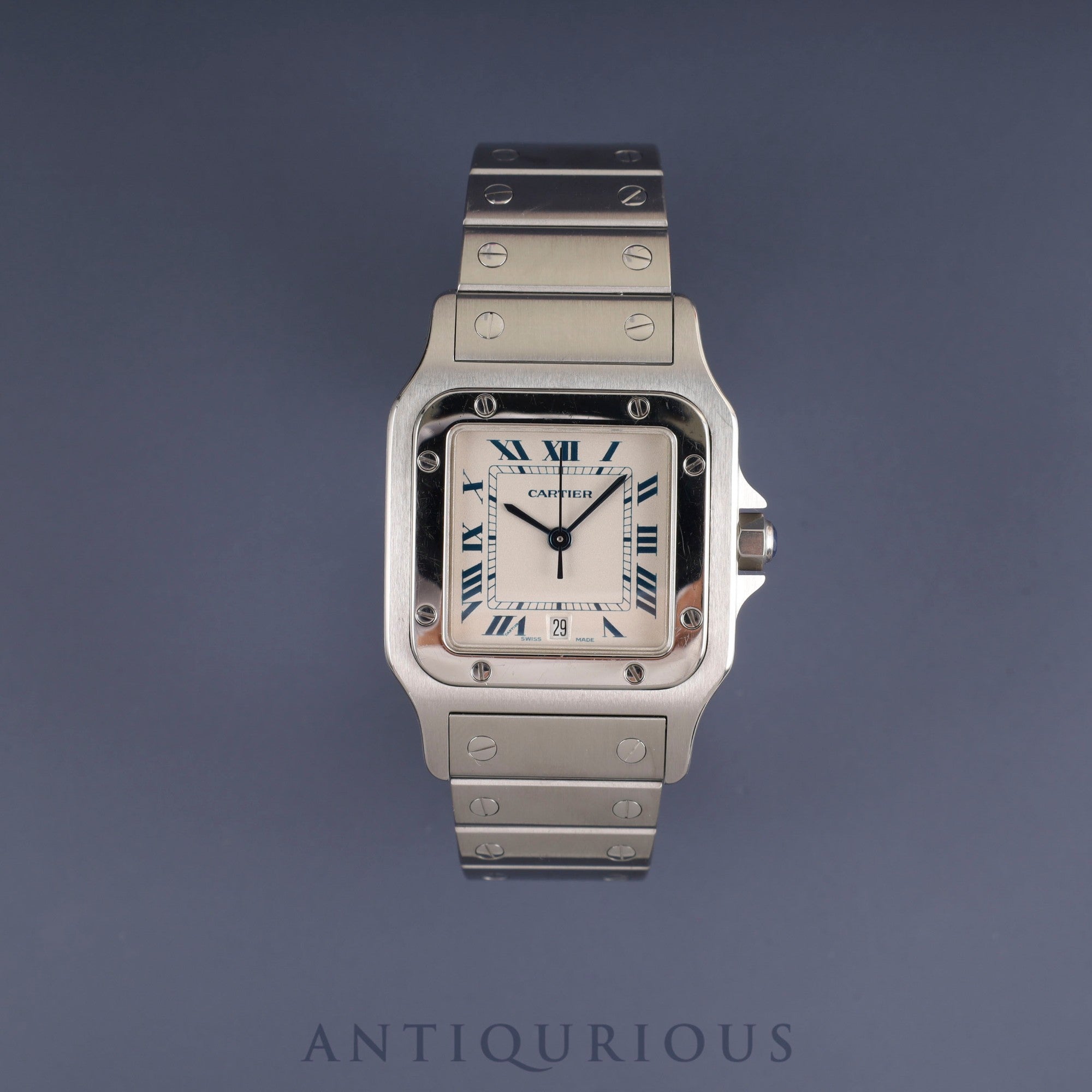 Cartier Santos Galbee LM W20018D6/1564 Quartz Cal.687 SS SS White Roman Dial Overhauled