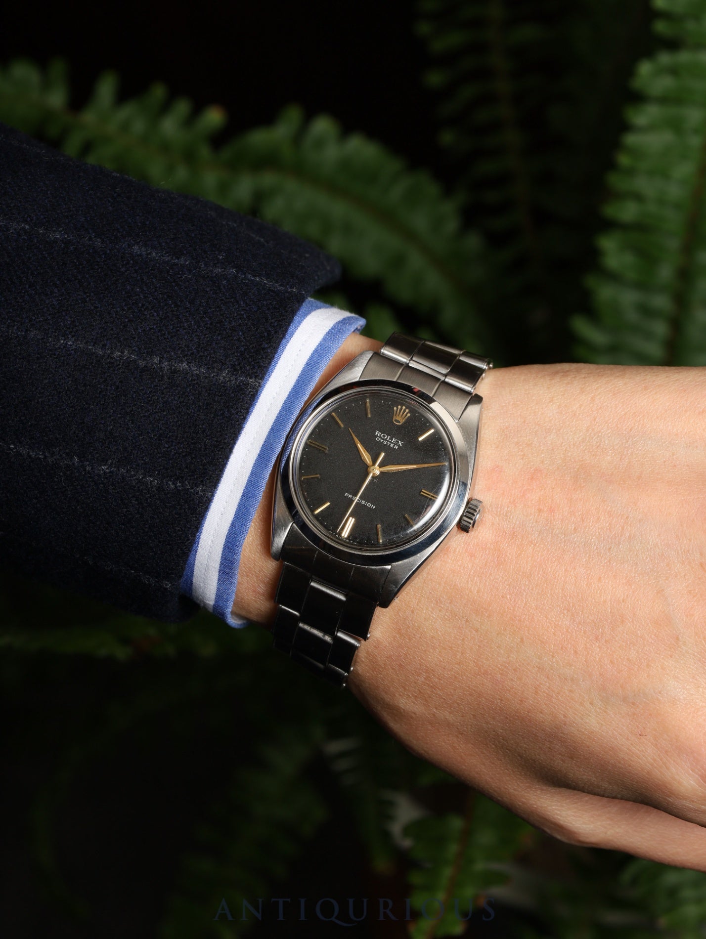 ロレックス オイスター プレシジョン 6426 手巻き Cal.1225 SS SS ブラック文字盤 87番台（1962年） オーバーホール済み