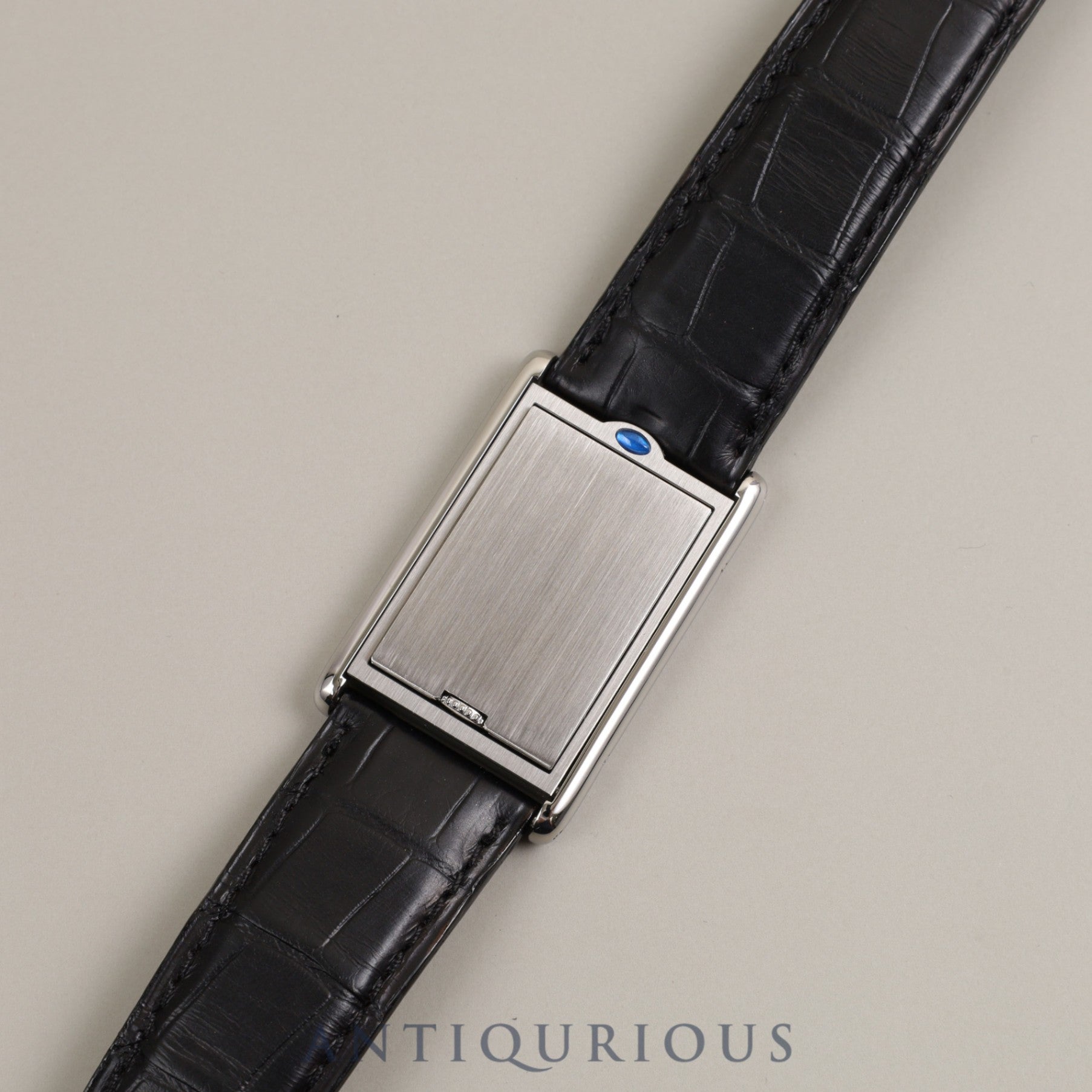 Cartier Tank Basculante LM W1011358 / 2390 Manual winding Cal.060 SS Leather Genuine buckle (SS) White guilloche dial Box