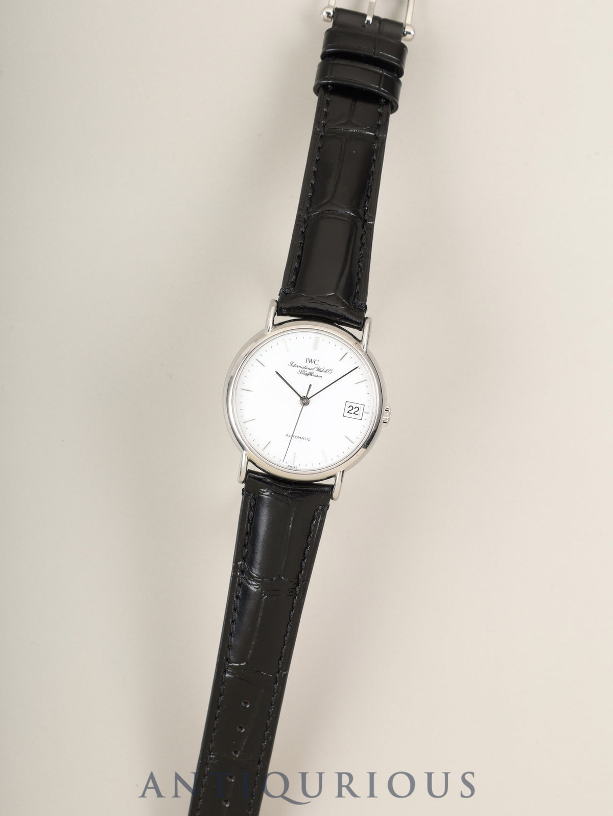IWC ポートフィノ IW351324 自動巻き SS 革 純正ピンバックル（SS）ホワイト文字盤（SWISS表記）ケース 純正レザーベルト付き オーバーホール済み アイダブリュシー