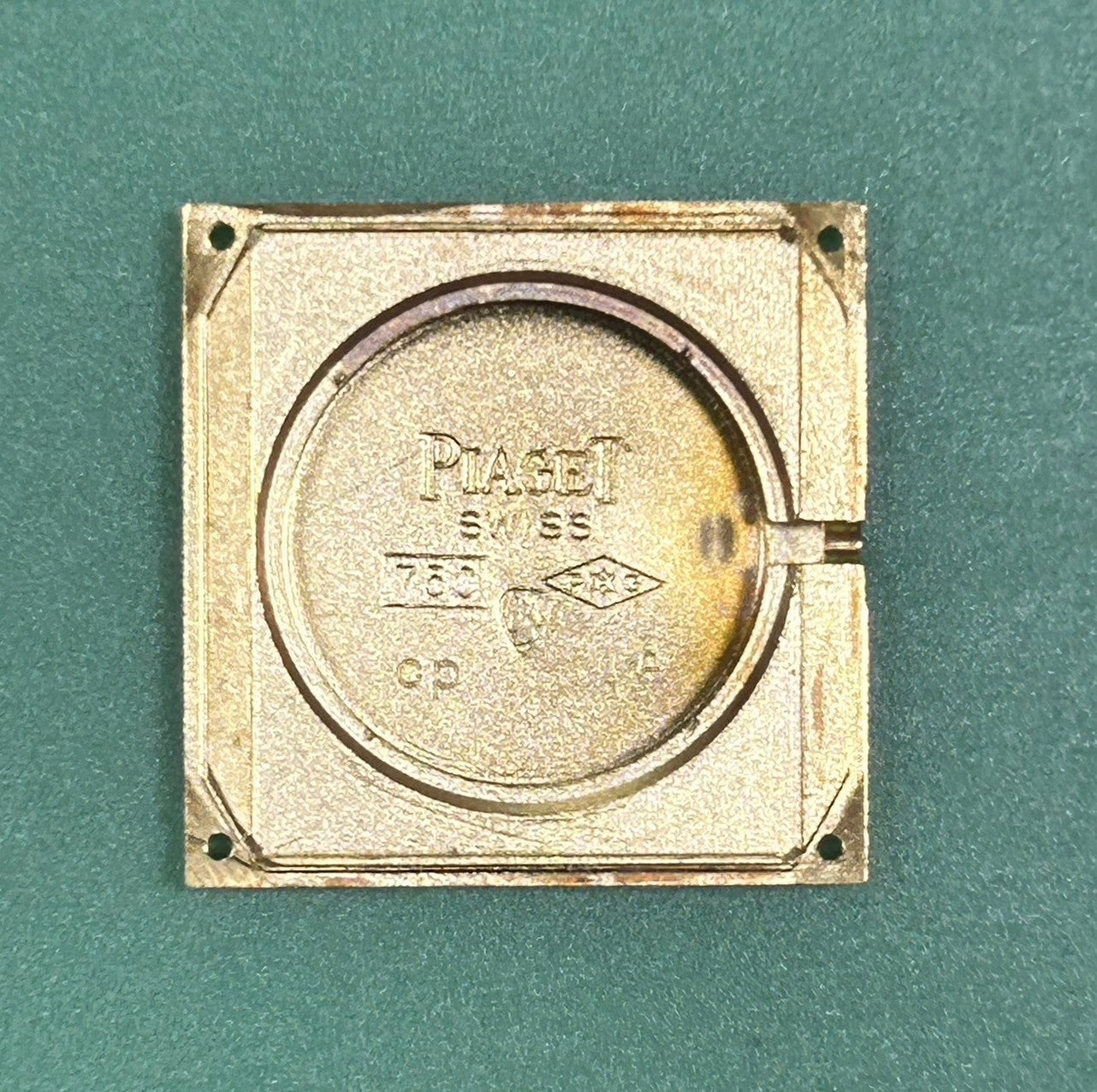 ピアジェ レクタンギュラー 40800 手巻き Cal.4P1 750 革 純正尾錠（750） ブラック文字盤 オーバーホール済み