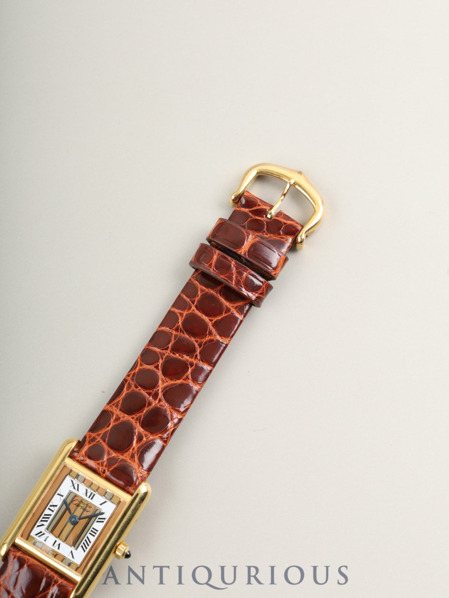 カルティエ マストタンク SM 3 66001 クォーツ Cal.66 SV925 革 純正ピンバックル（GP） フロントトリニティ文字盤（SWISS表記）  オーバーホール済み 新品仕上げ済み