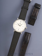 IWC Portofino IW356501 Automatic Caliber C35111 Stainless Steel Leather Watch with Genuine Stainless Steel Buckle, Silver Dial, Genuine Leather Strap, Overhauled