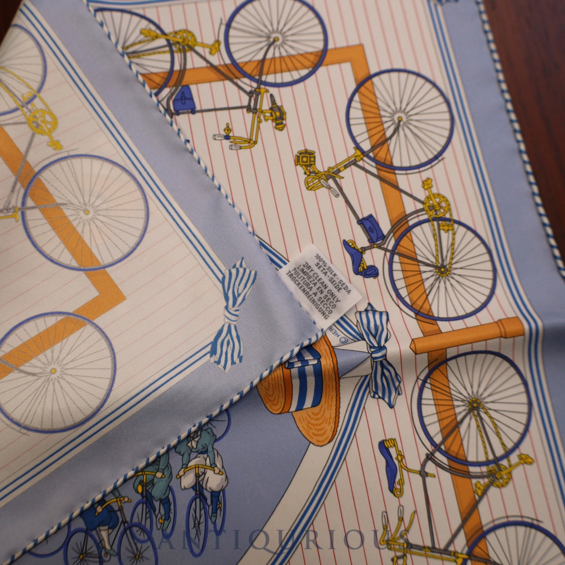 Hermes Scarf Carre 45 Bicycle SILK 100% Box